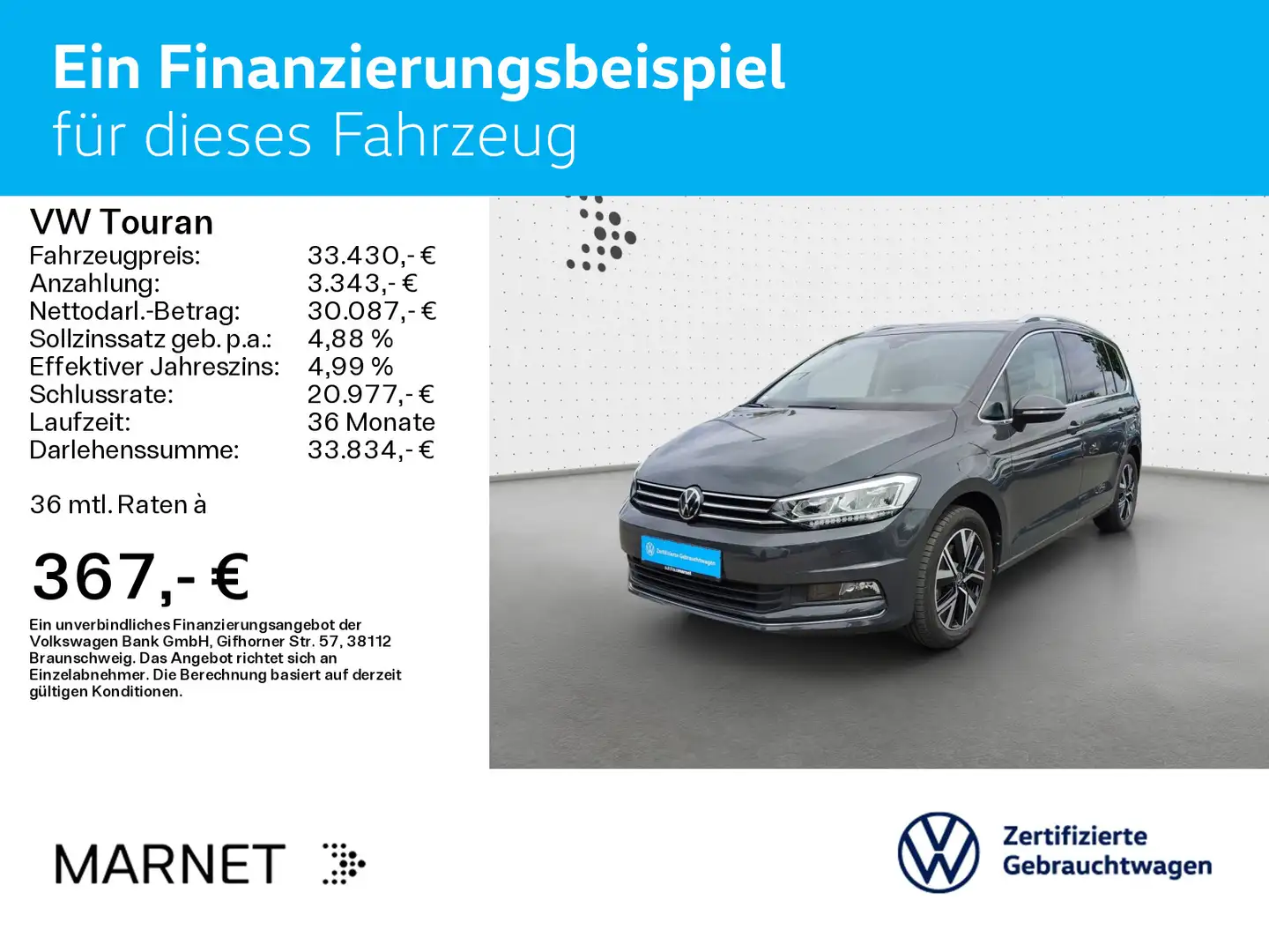 Volkswagen Touran Highline 1.5 TSI Navi*AHK*Pano*Kamera*Dig Šedá - 2