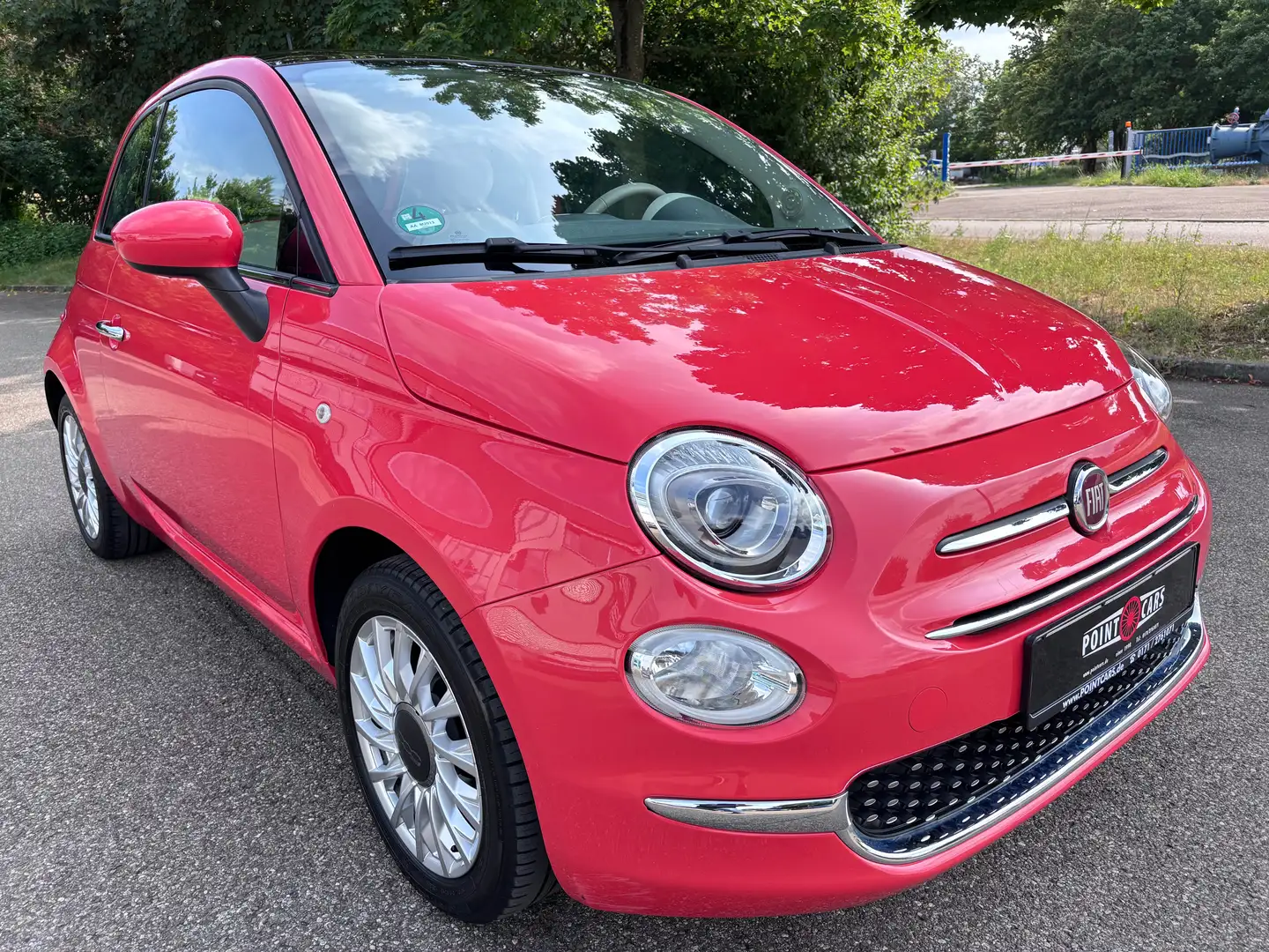 Fiat 500 1.2 Lounge*NAVI-"2.HAND-EURO 6-ALU-PDC-PANO* Rood - 2