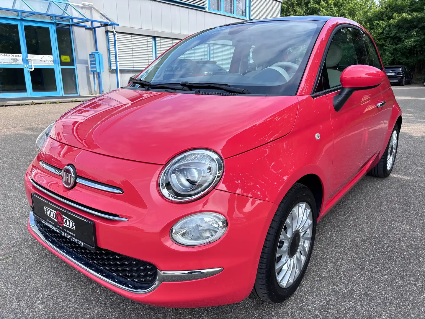 Fiat 500 1.2 Lounge*NAVI-"2.HAND-EURO 6-ALU-PDC-PANO* Rood - 1