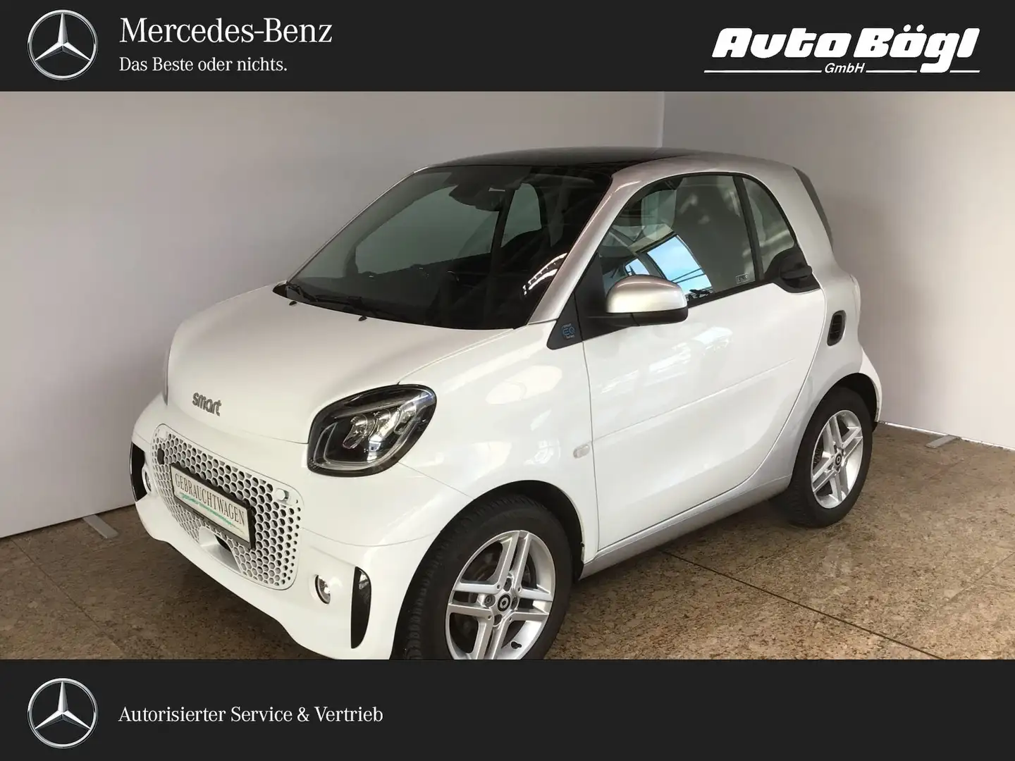 smart forTwo smart EQ fortwo Exclusive/22 kW/JBL/Pano/Passion Weiß - 1