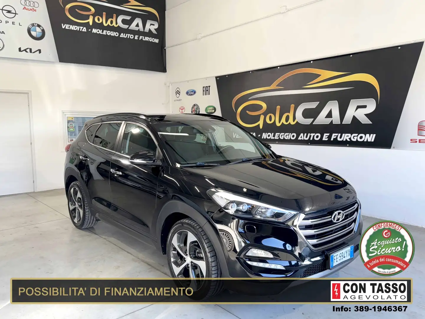 Hyundai TUCSON Tucson II 2015 2.0 crdi Xpossible 4wd 136cv auto Nero - 1