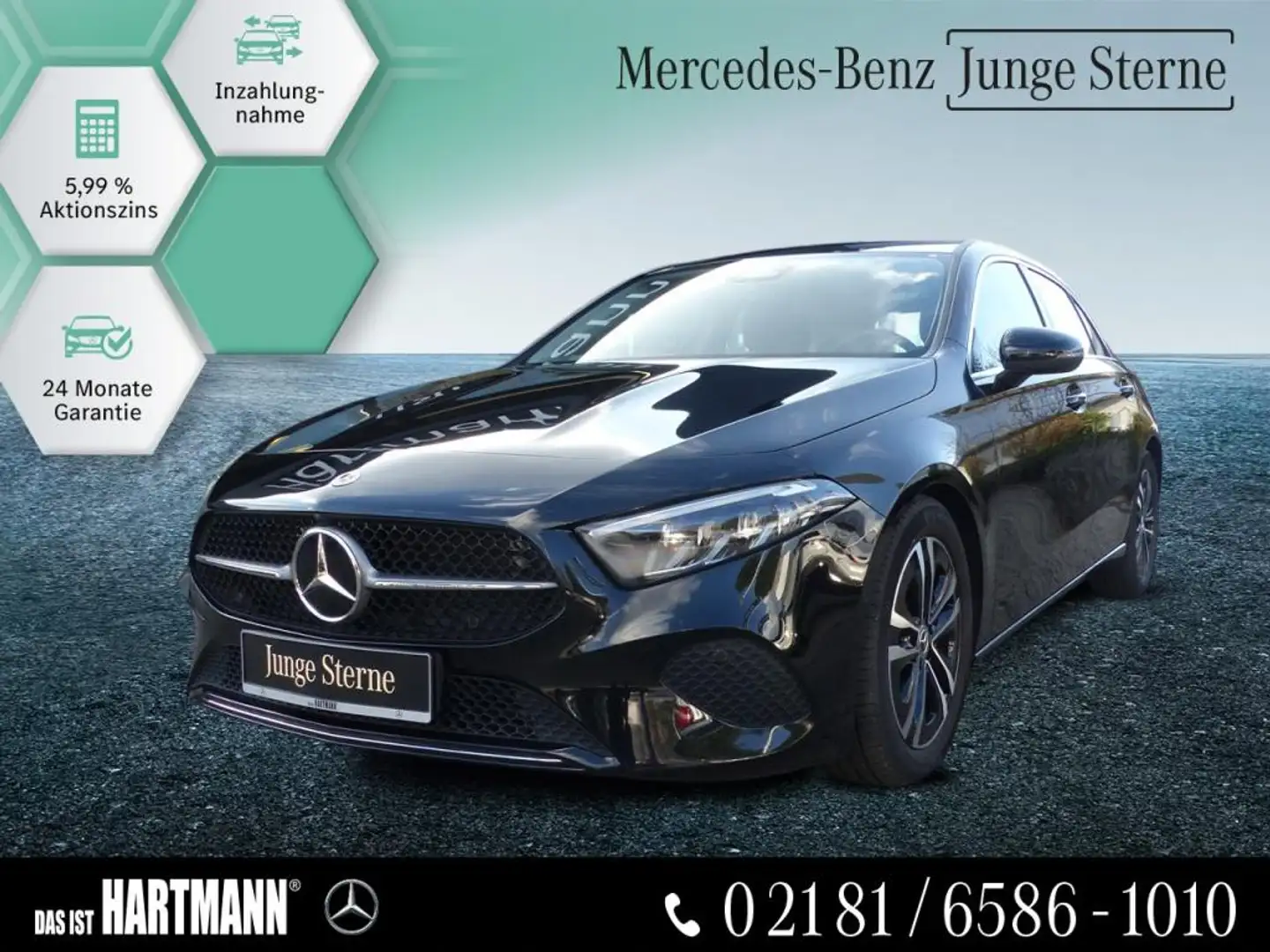 Mercedes-Benz A 180 PROGRESSIVE+MBUX+WINTER+GR.NAVI+R.KAM+ADVA Zwart - 1