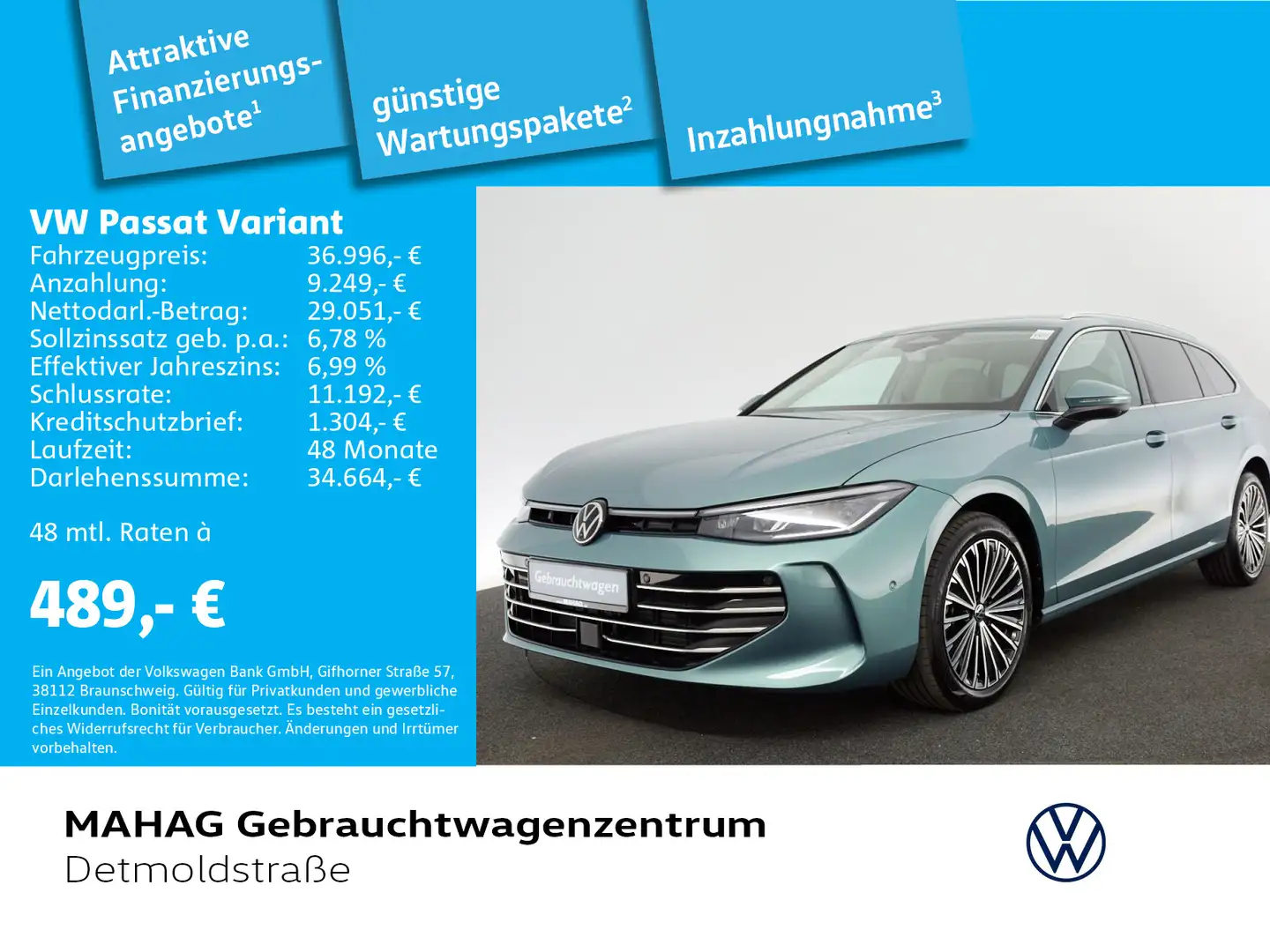 Volkswagen Passat Variant Elegance 2.0 TDI IQ.Light IQ.Driv Verde - 1