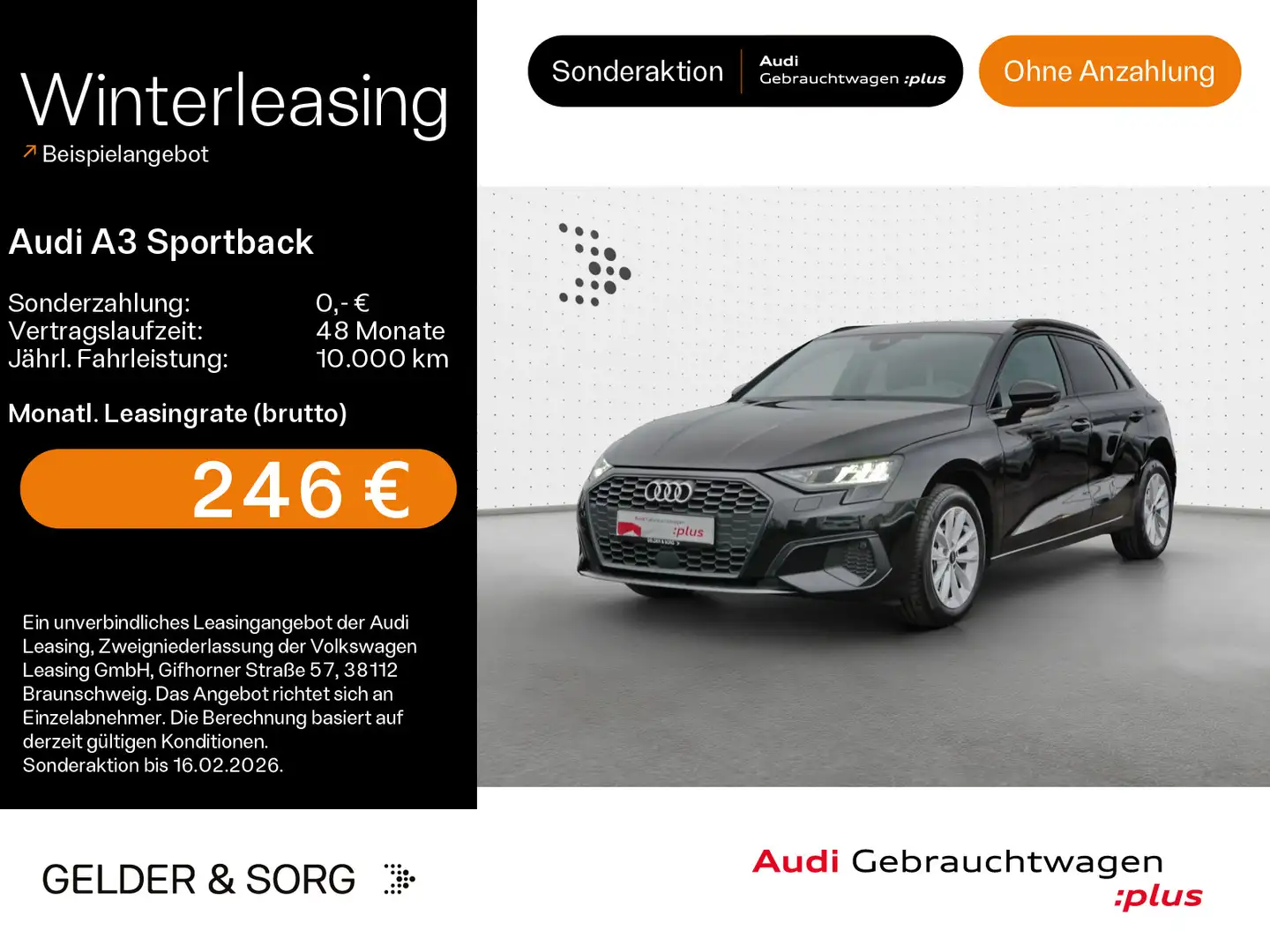 Audi A3 30 TDI Standh.*LED*Virtual*Navi Schwarz - 1