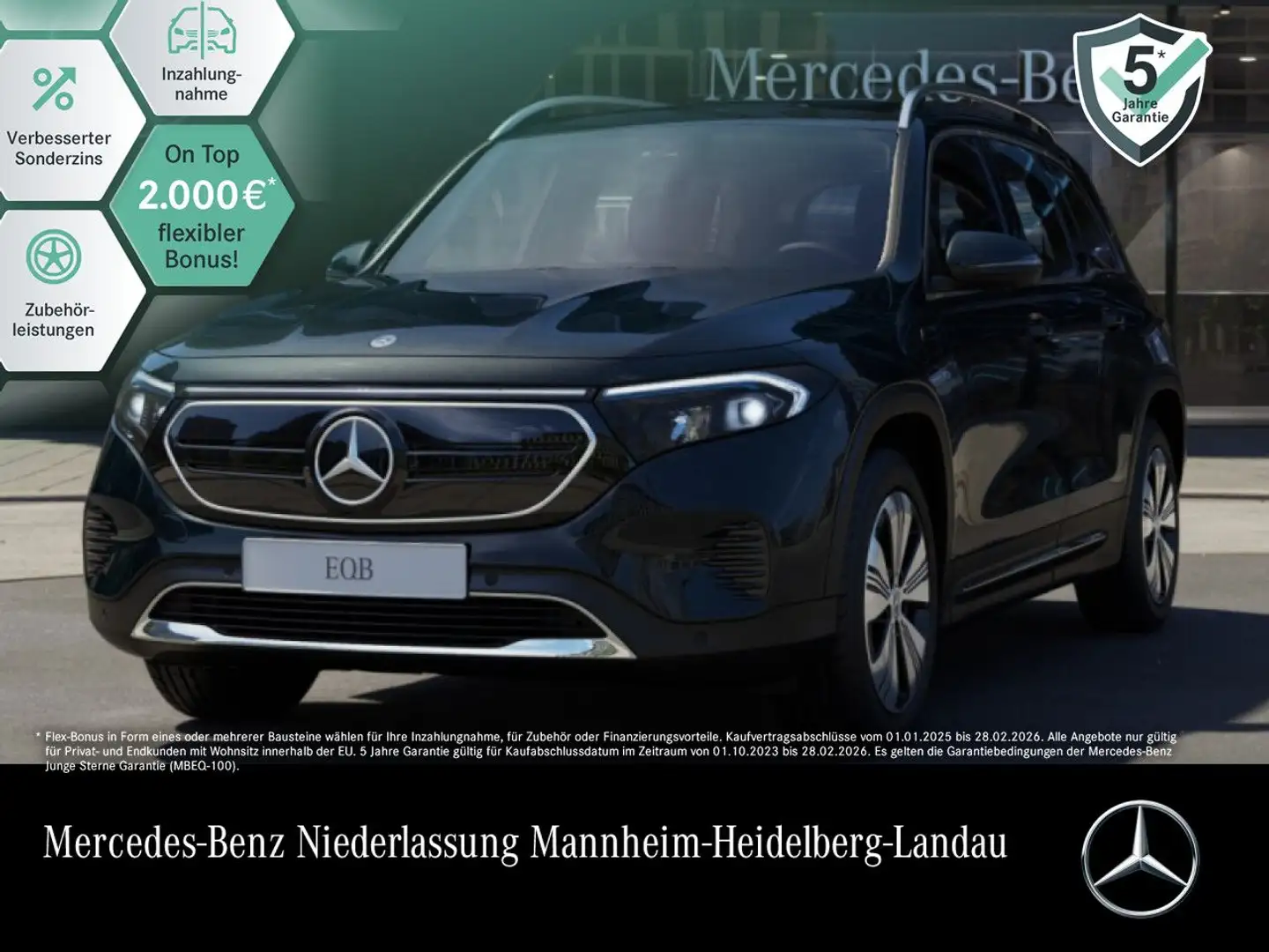Mercedes-Benz EQB 300 4M PROG+ADVANCED+PANO+KAMERA+SPUR Nero - 1