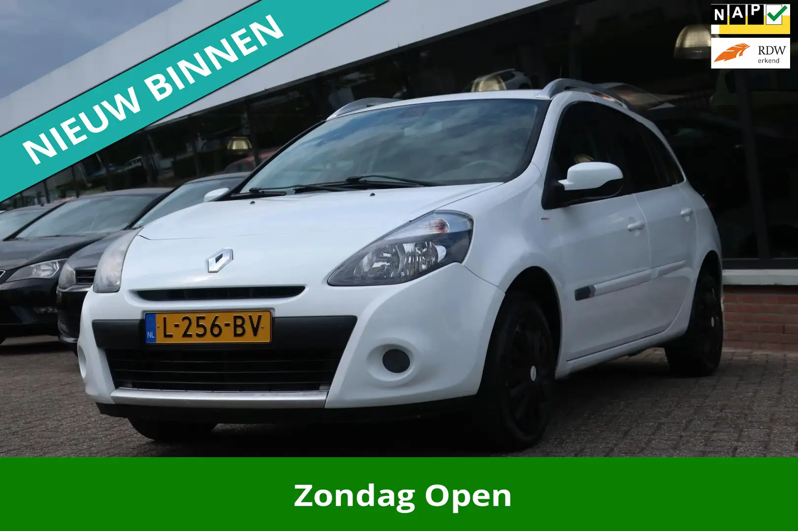 Renault Clio Estate 1.2-16V Authentique CLIMA_NAVI_PDC_DIST-RIE Wit - 1