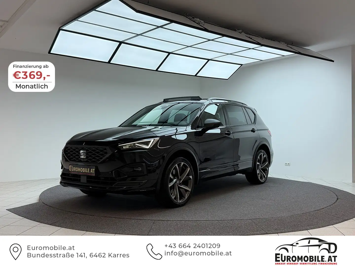 SEAT Tarraco FR 4Drive 7-SITZER*PANO*360*ACC*AHK*TOTW*LEDER*LED Schwarz - 1