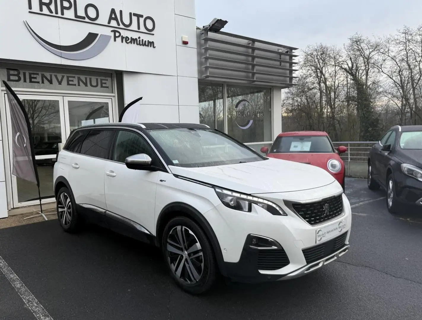 Peugeot 5008 2.0 BlueHDi - 180 - BV EAT8 GT Line GPS + CAMERA AR + CARPLAY Blanc - 1