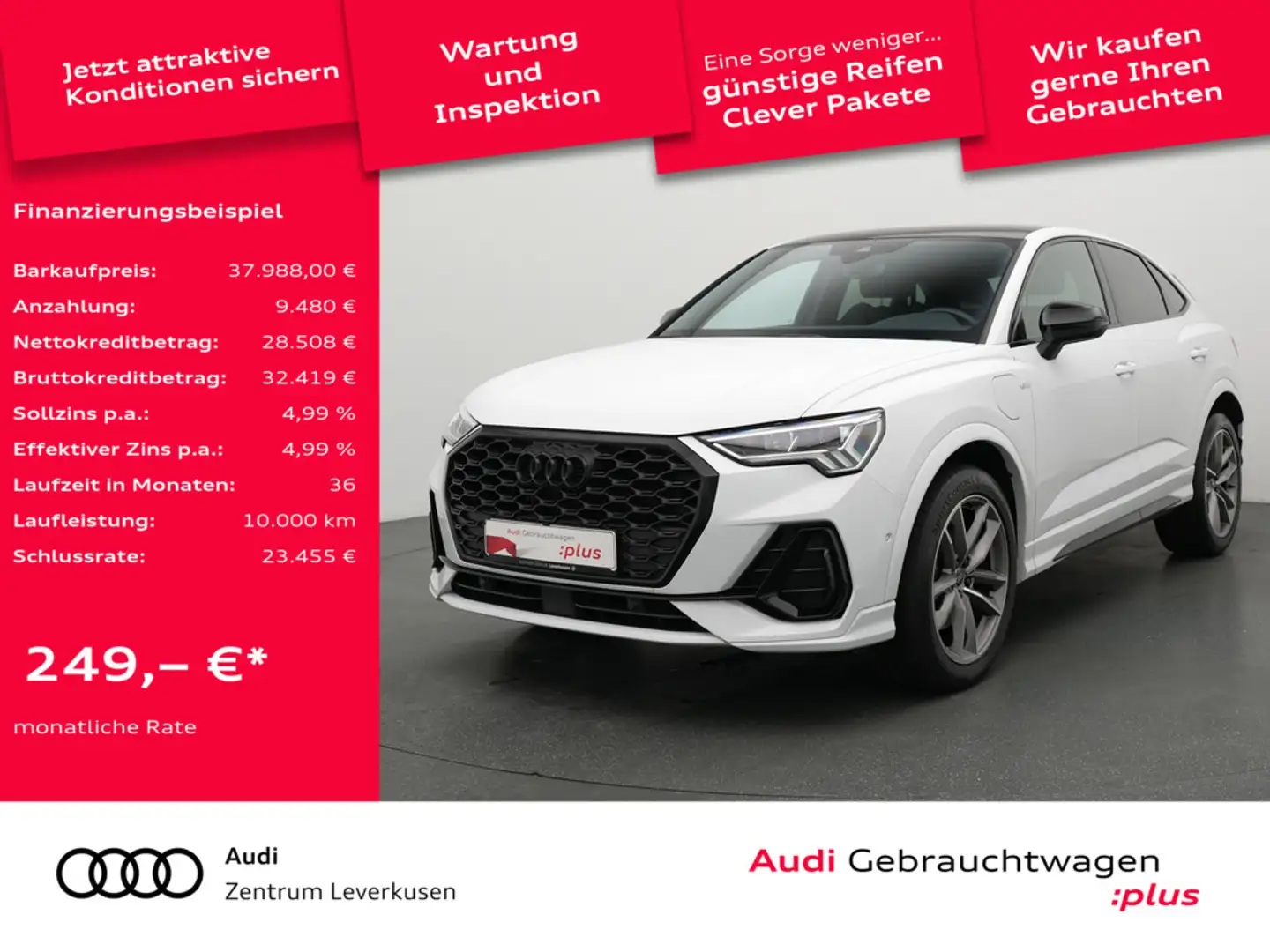 Audi Q3 Sportback 45 S line S-TRON NAVI VIRT ACC KAM Schwarz - 1