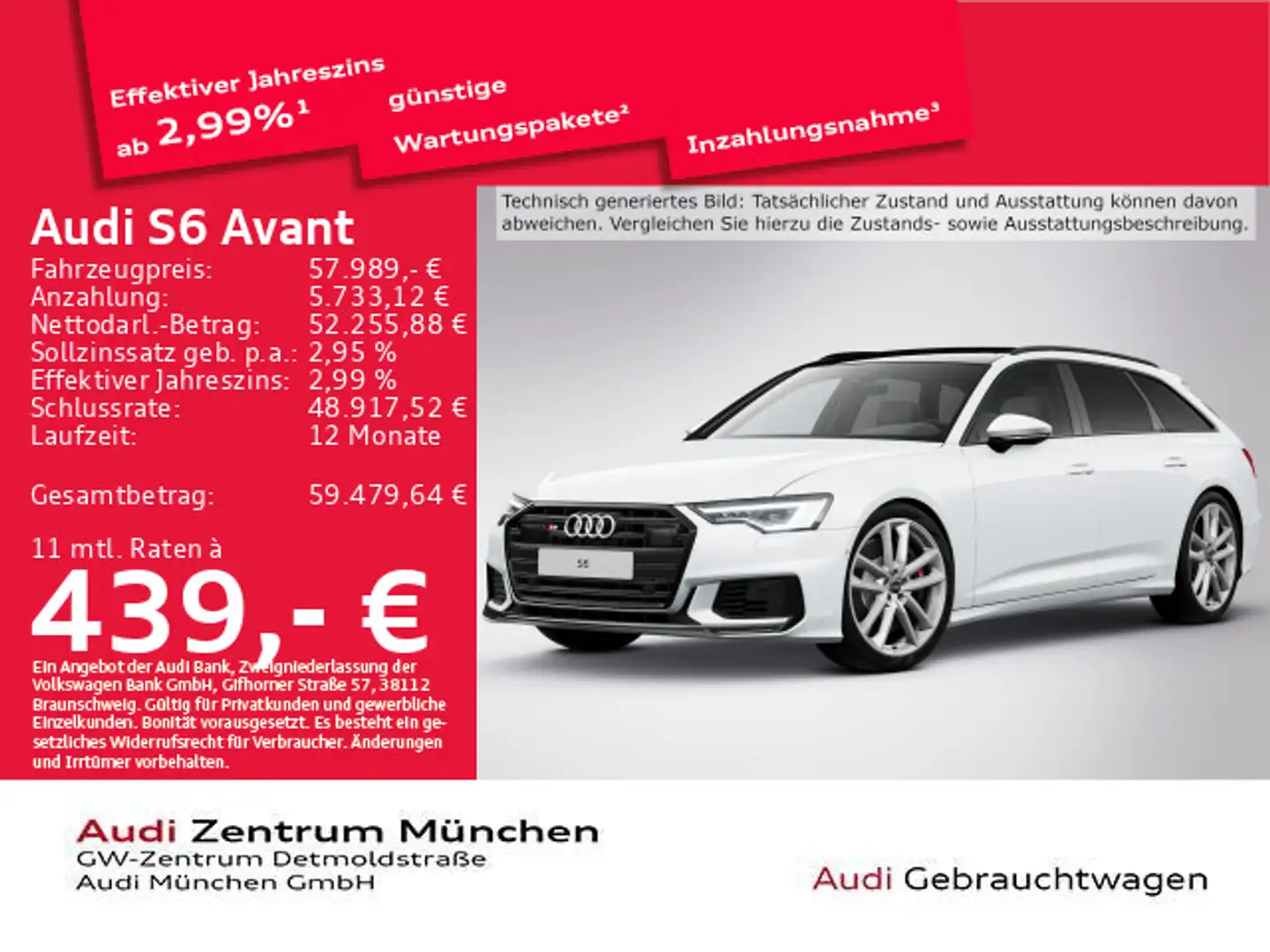 Audi S6 TDI tiptr. StdHzg/Pano/AHK/B&O/Matrix Weiß - 1