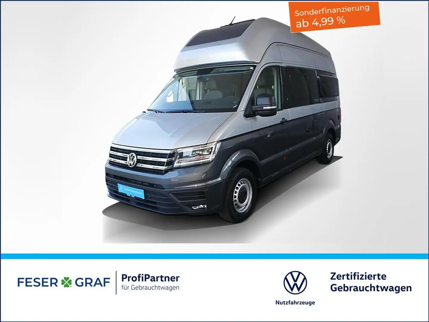 Volkswagen Crafter GrandCalifornia 600Automatic Dachklimaanlage Fahrr Grau - 1