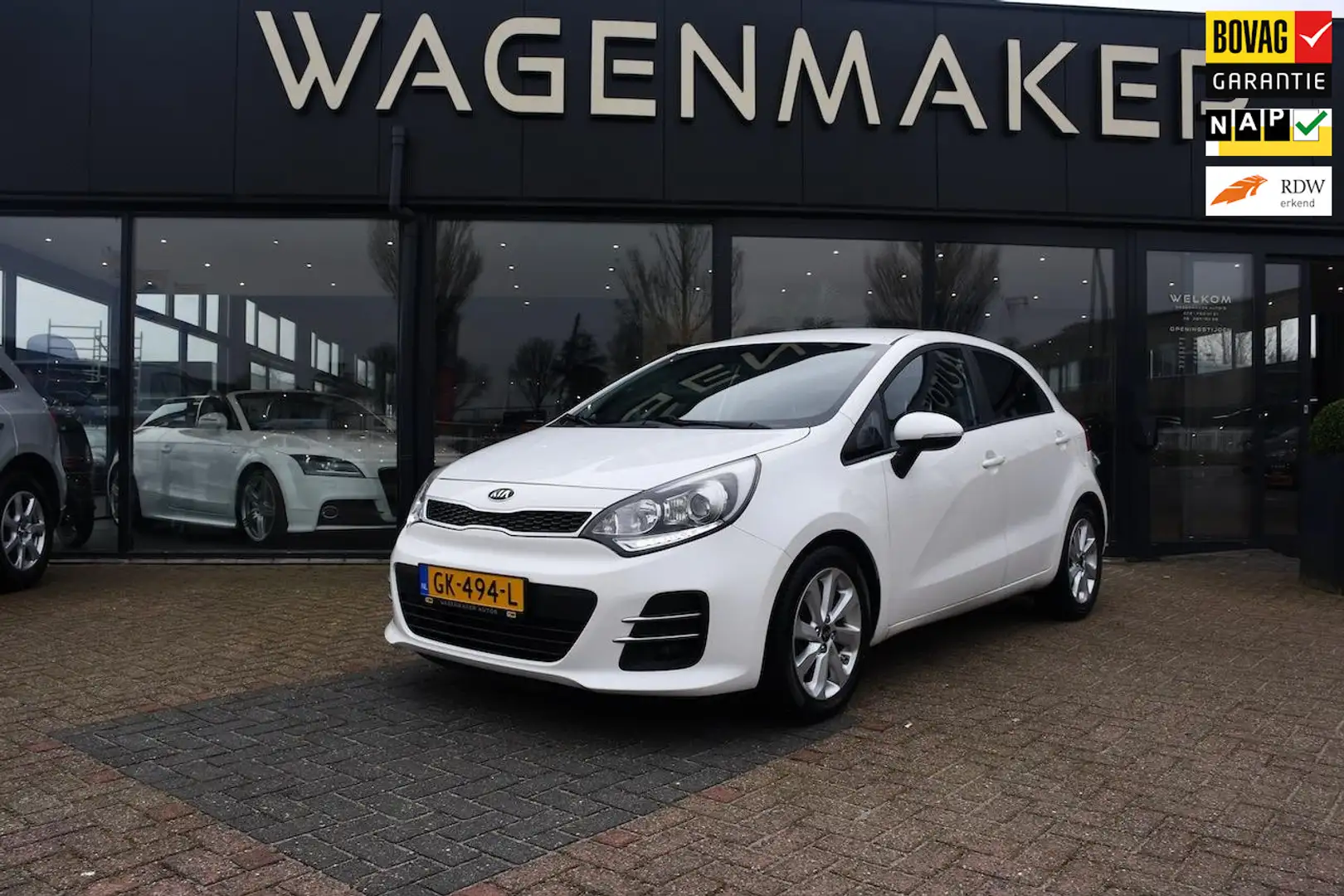 Kia Rio 1.2 CVVT ExecutiveLine Clima|Cruise|NAVI|Cam|Stoel Blanco - 1