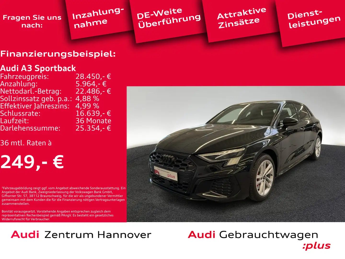 Audi A3 S line 45 TFSIe Matrix B&O Navi ACC Black - 2