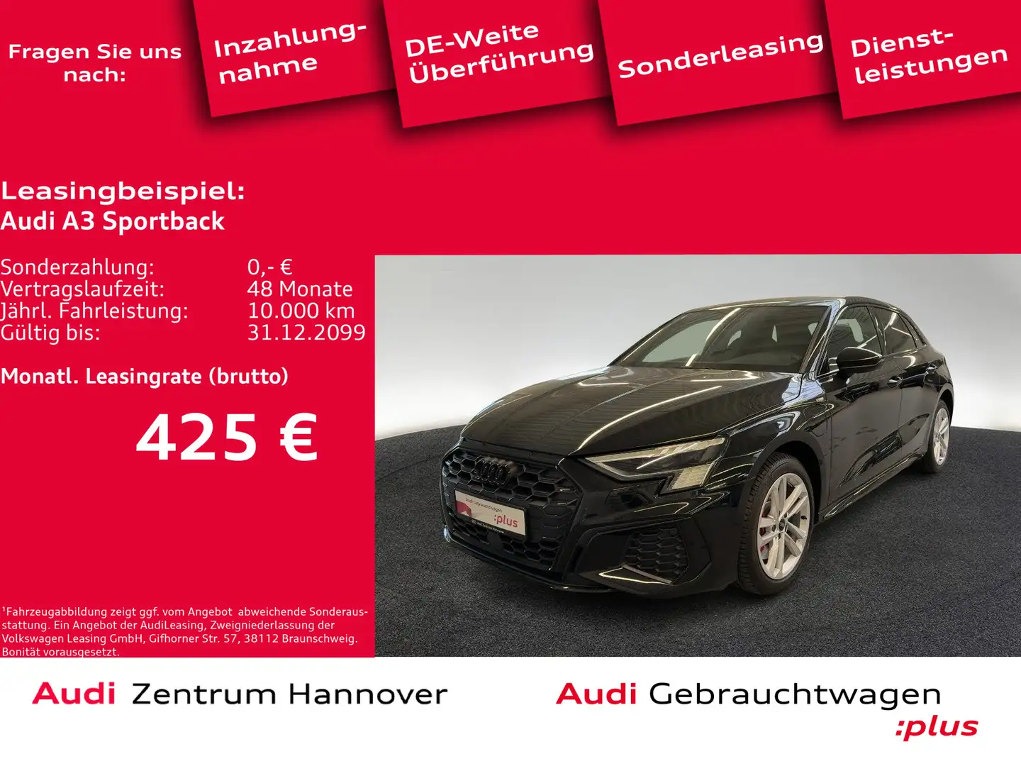 Audi A3 S line 45 TFSIe Matrix B&O Navi ACC Black - 1