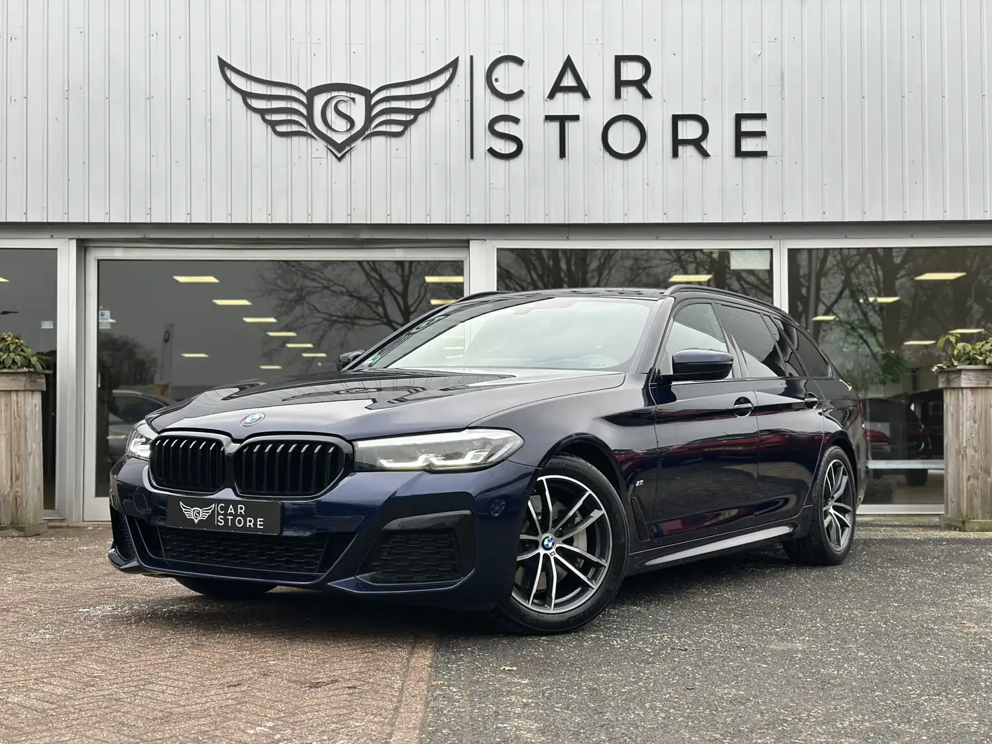 BMW 530 5-serie Touring 530i M-SPORT |H&K|CAMERA|HEAD-UP|S Bleu - 1