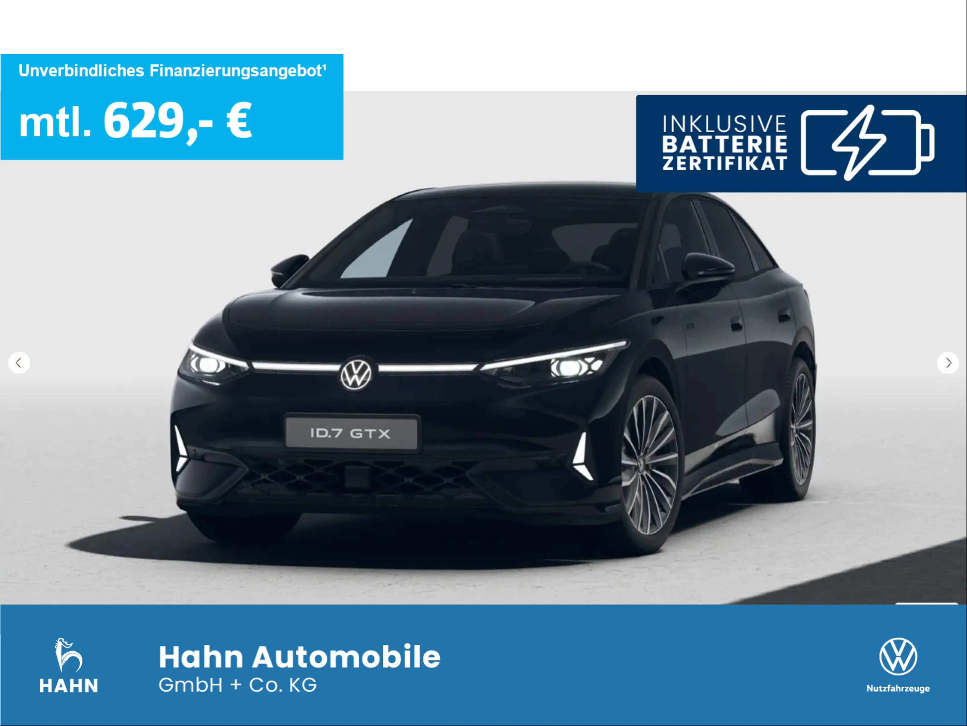 Volkswagen ID.7 GTX 4M 340PS 86 KWh AHK PANO IQ.Drive 20"