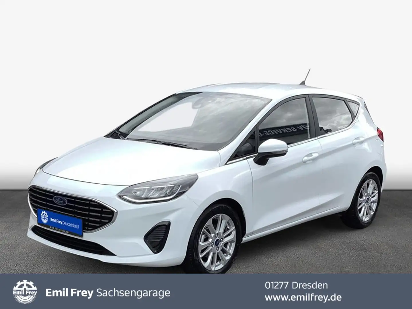 Ford Fiesta 1.0 EB Hybrid S&S Aut. TITANIUM Navi Wi-Pa Weiß - 1