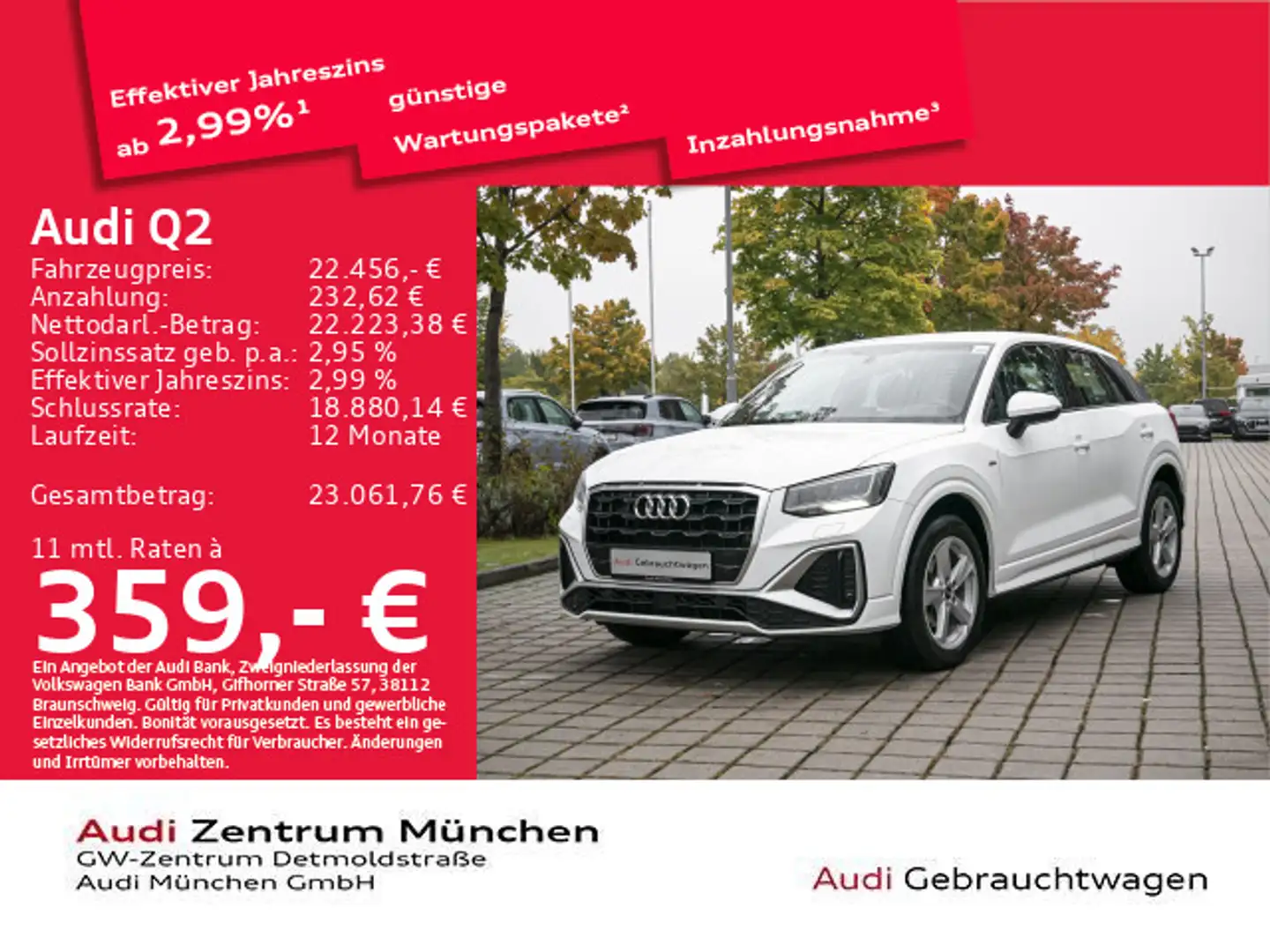 Audi Q2 30 TFSI 2x S line NaviVorb/SitzHzg/PDC Weiß - 1