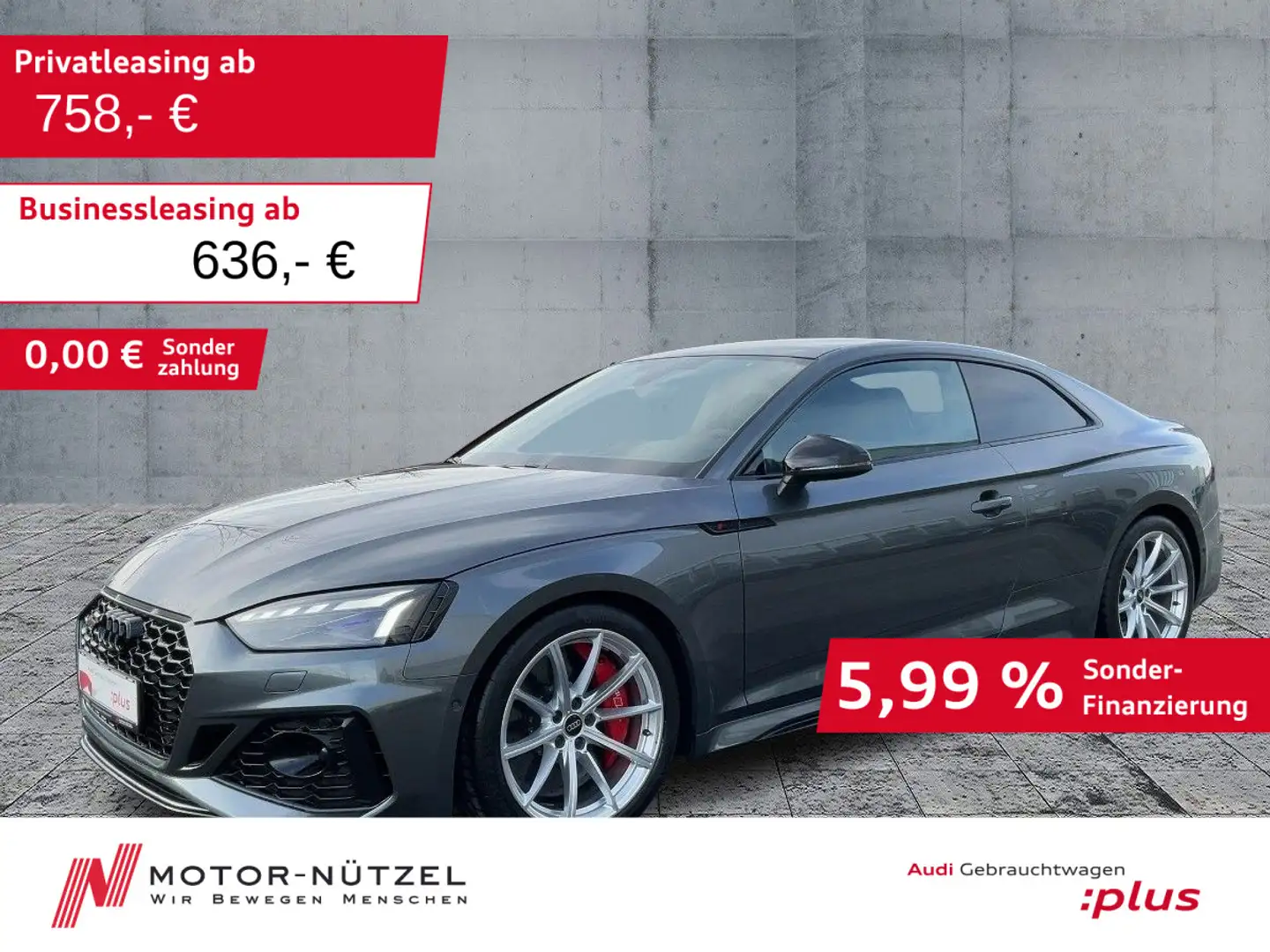 Audi RS5 RS5 Coupé TFSI MATRIX+B&O+KERAMIK+ACC+HuD+PANO Grijs - 1
