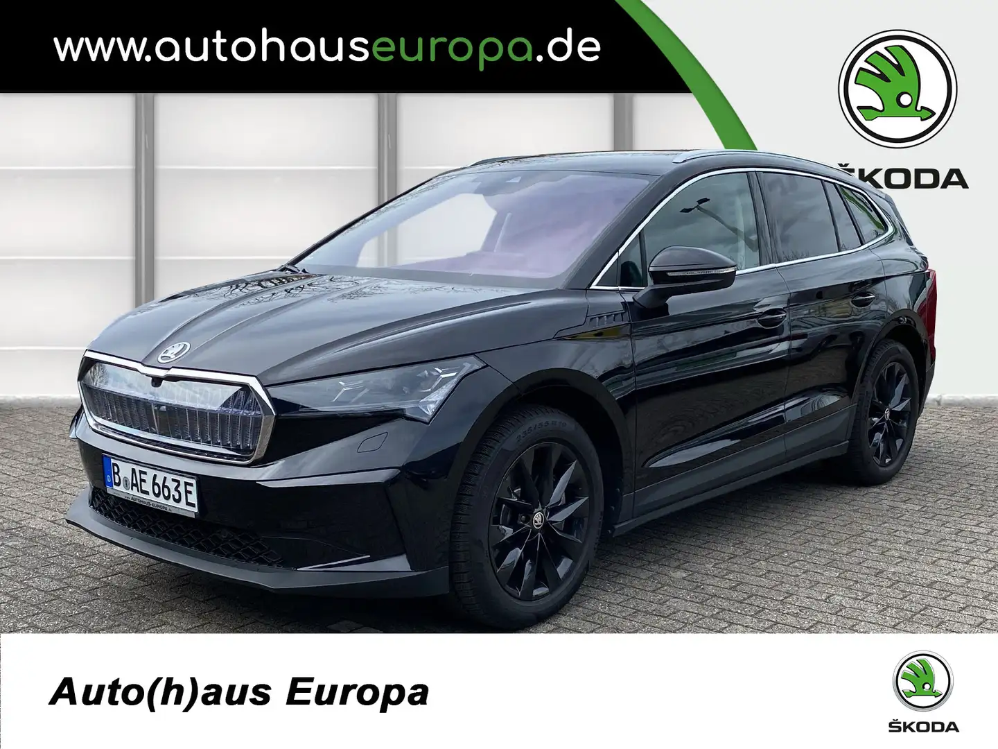 Skoda Enyaq 85 ACC HUD AZV 4xSHZ Matrix 8fach bereift Schwarz - 1