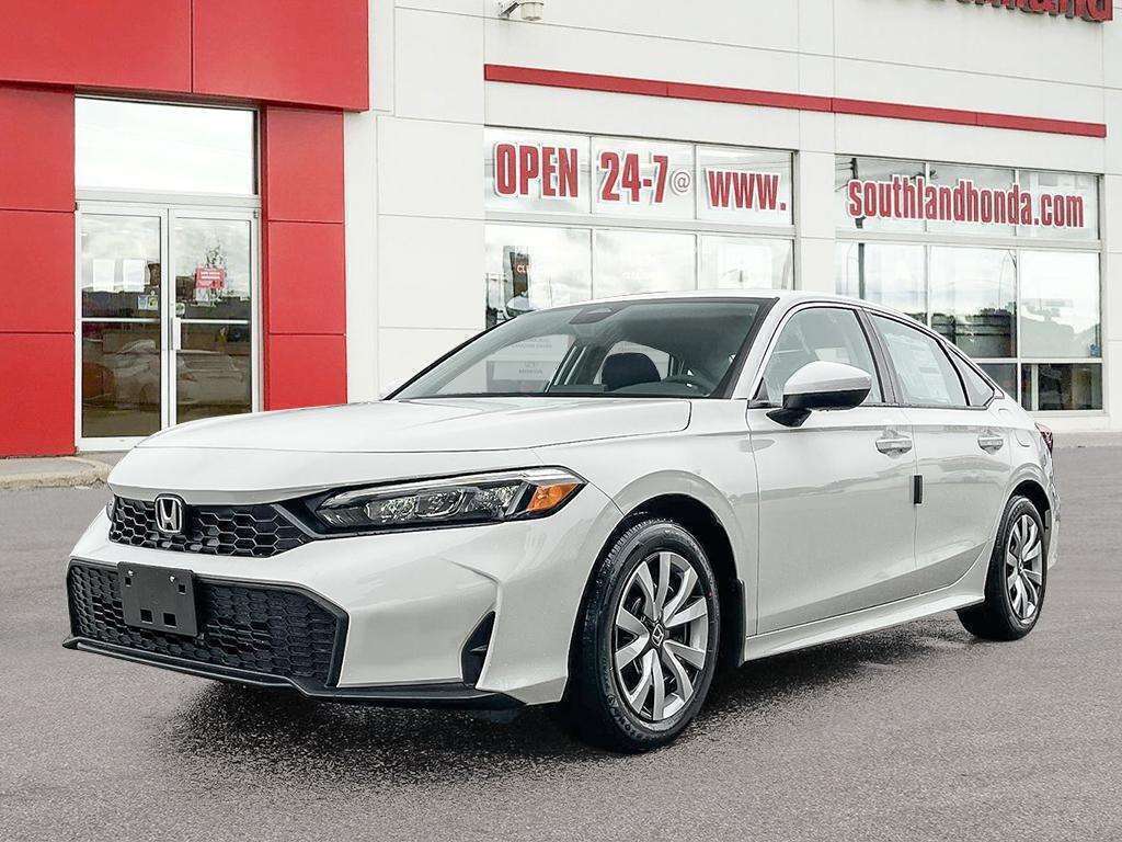 Platinum White Pearl 2026 Honda Civic Sedan Front-Wheel Drive Automatic