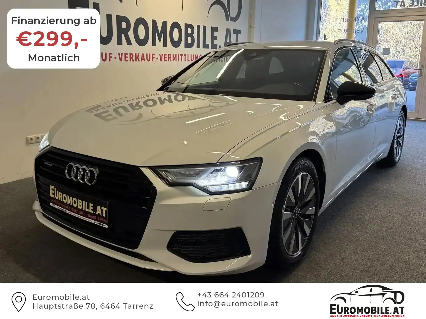 Audi A6 40 TDI Quattro Sport *RFK*AHK**ACC*4ZONEN*LED*AMBI Weiß - 1