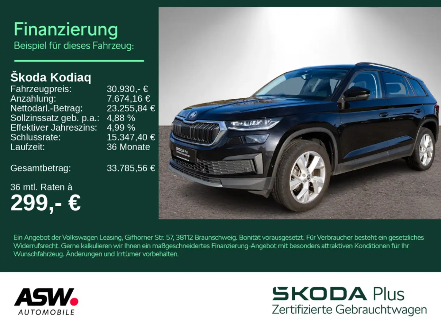 Skoda Kodiaq Tour 2.0 TDI DSG LED Navi PANO Stdhzg AHK Schwarz - 1