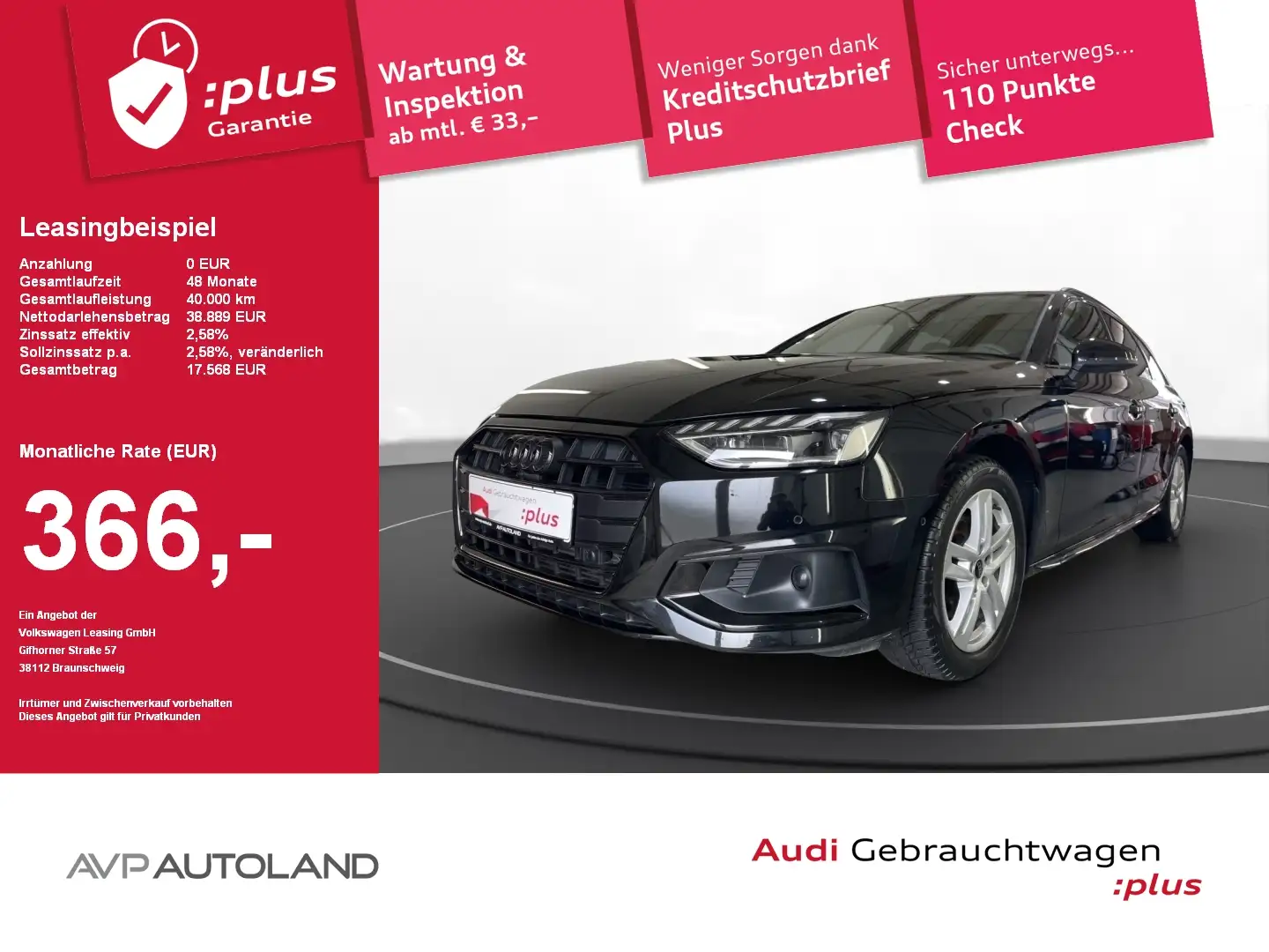 Audi A4 Avant 35 TFSI S tronic advanced | PANO | Schwarz - 1