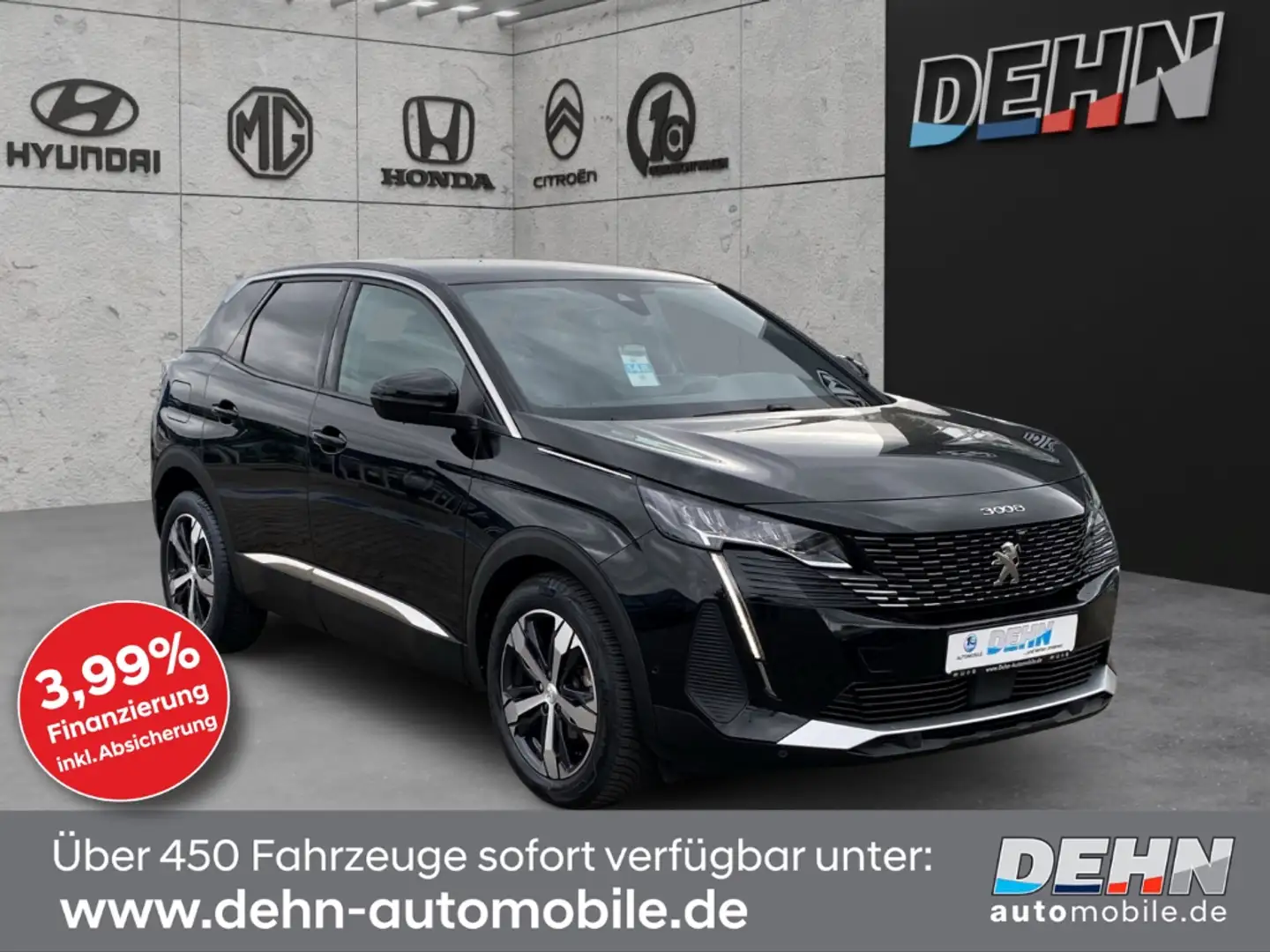 Peugeot 3008 PT 130 AT Allure Pack 360 SHZ Navi LED Grip Schwarz - 1