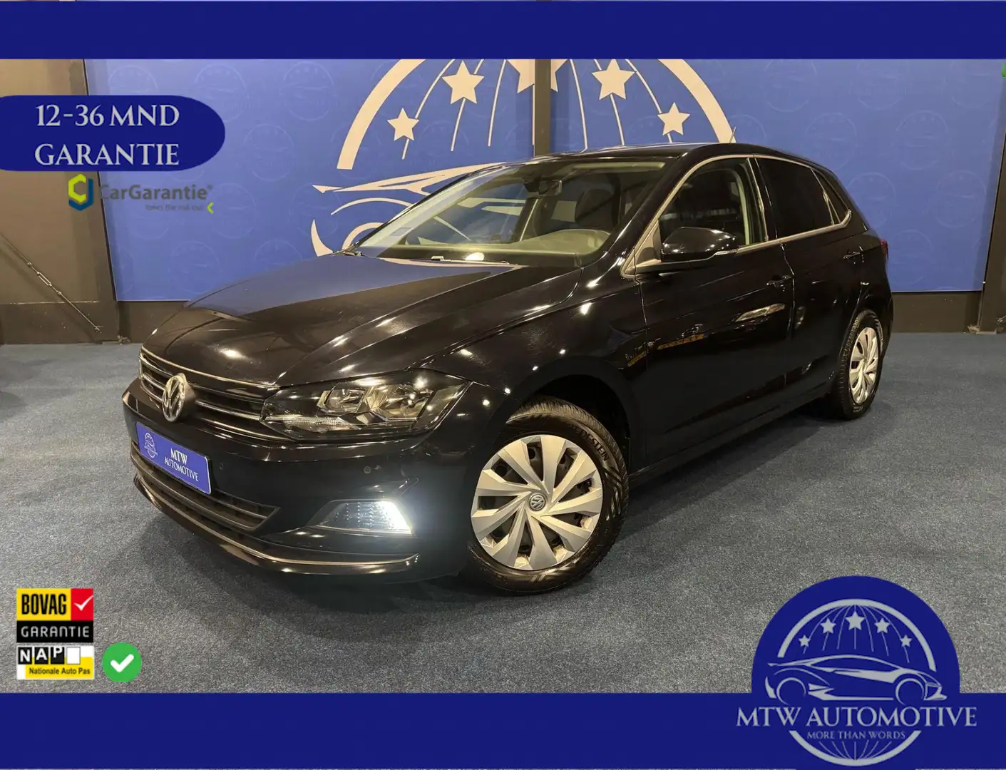 Volkswagen Polo 1.0 MPI 75-PK / HIGHLINE BUSINESS / FULL OPTIONS Zwart - 1