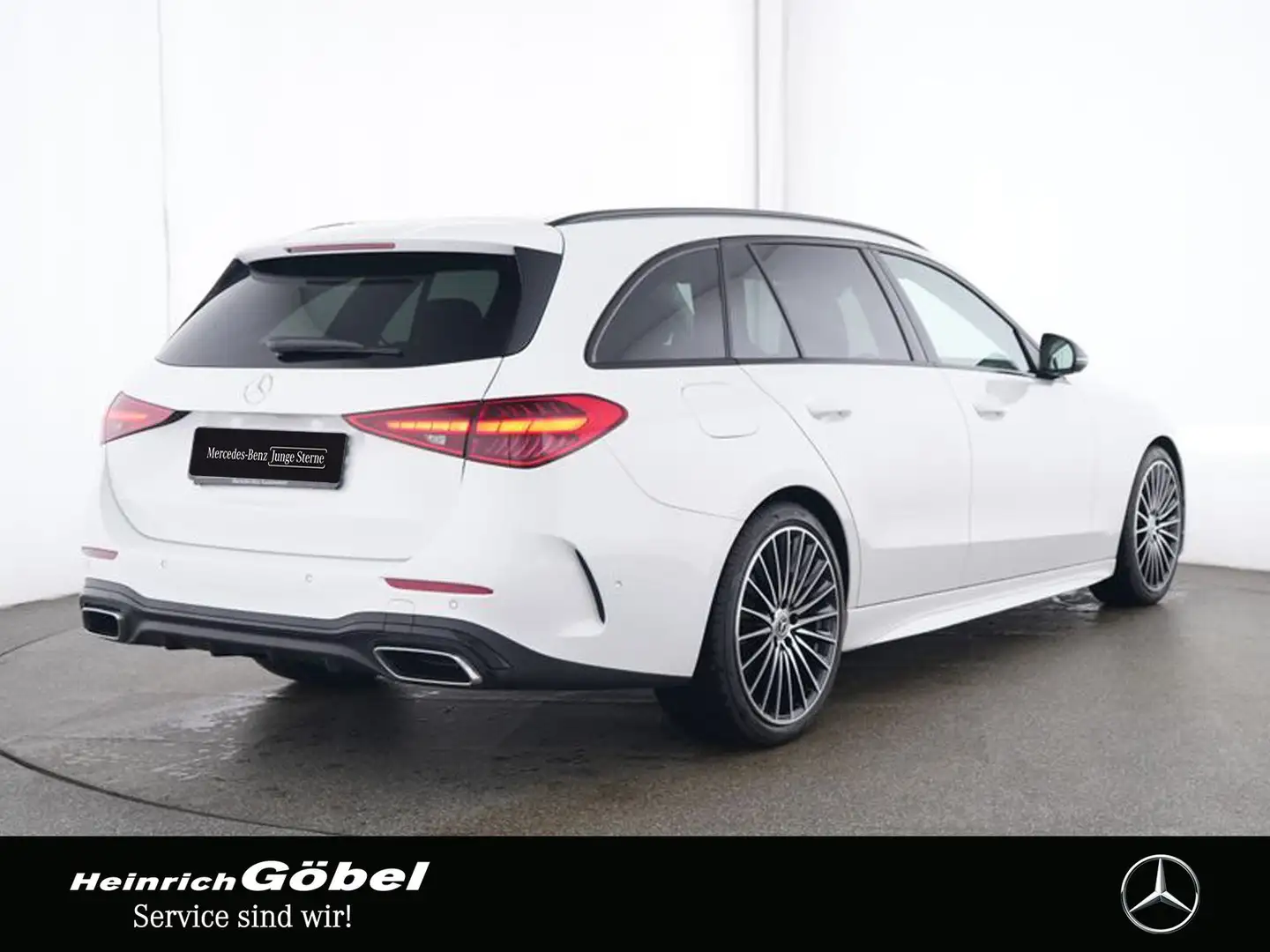 Mercedes-Benz C 180 T AMG+NIGHT+AHK+STANDHZ+19"+TOTWINKEL+SMI Blanc - 2