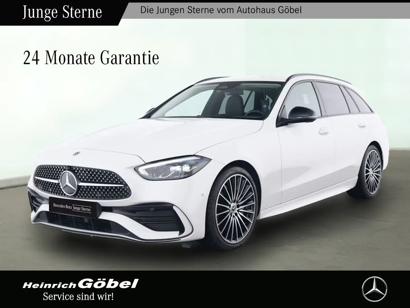 Mercedes-Benz C 180 T AMG+NIGHT+AHK+STANDHZ+19"+TOTWINKEL+SMI Blanc - 1