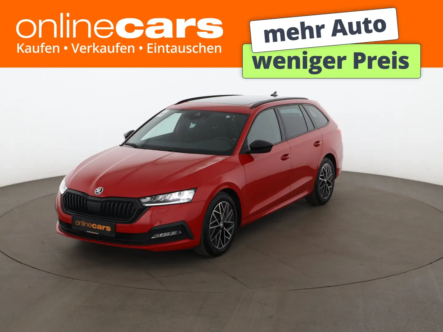 Skoda Octavia Combi 2.0 TDI Ambition Aut LED SKY R-CAM Rot - 1