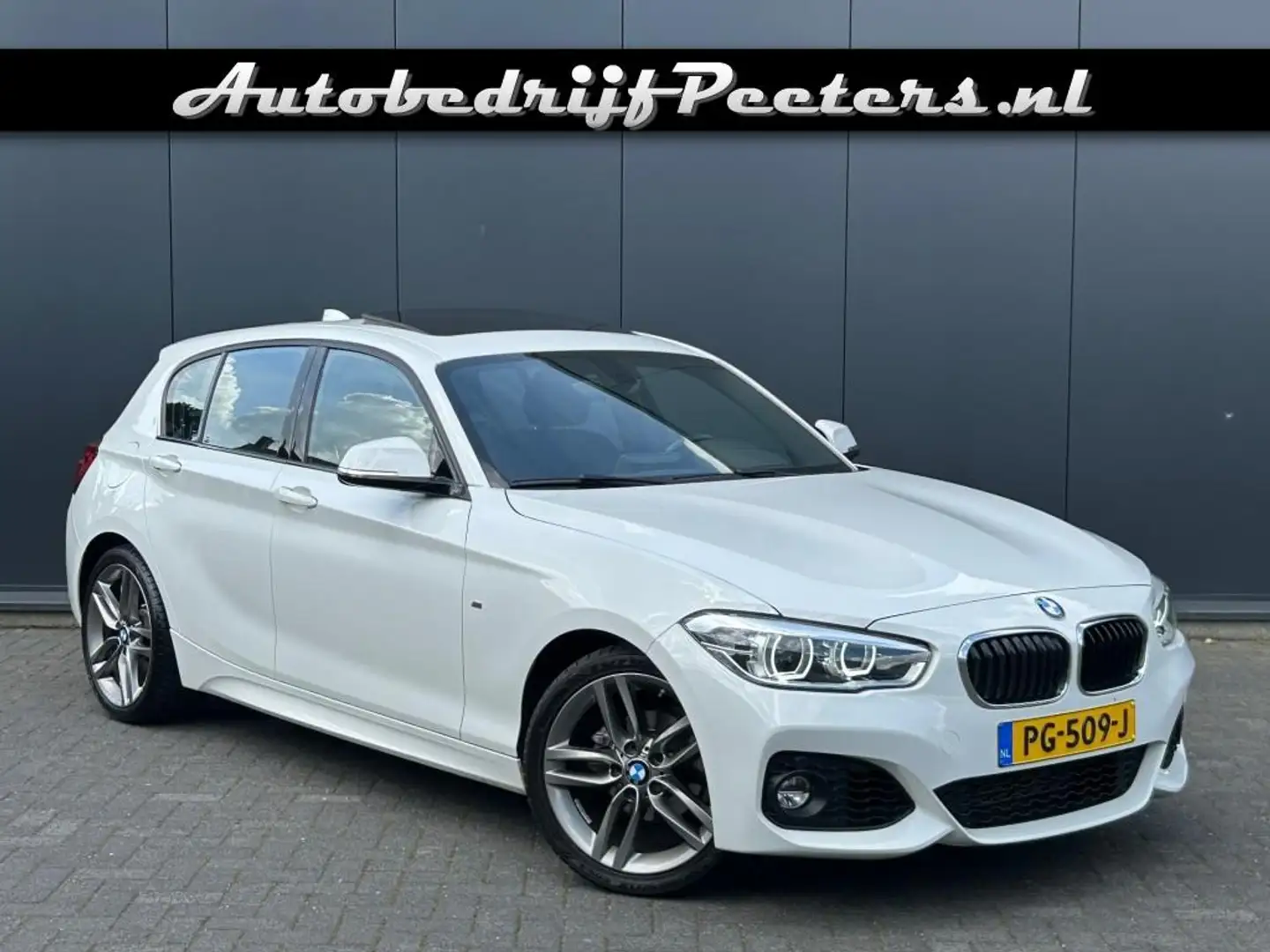 BMW 118 118i M Sport Shadow Aut. S-dak LED Navi Cruise NL- Bianco - 1