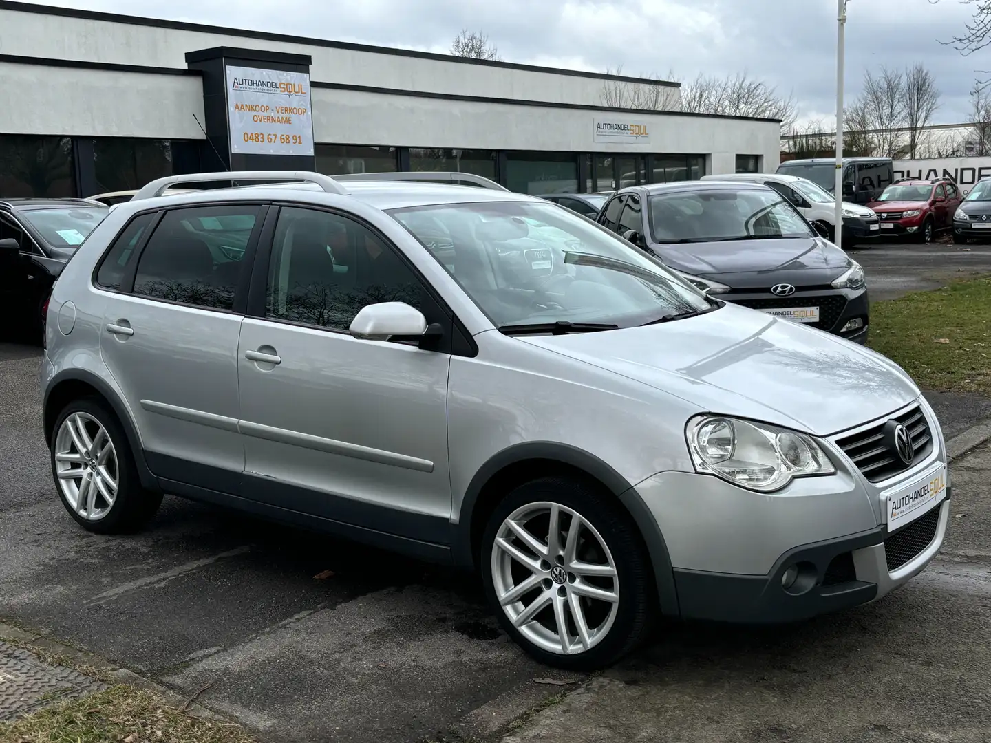 Volkswagen Polo Cross 1.4i, 2008, 158375km, Airco, 5deurs, PDC, Garantie Plateado - 2
