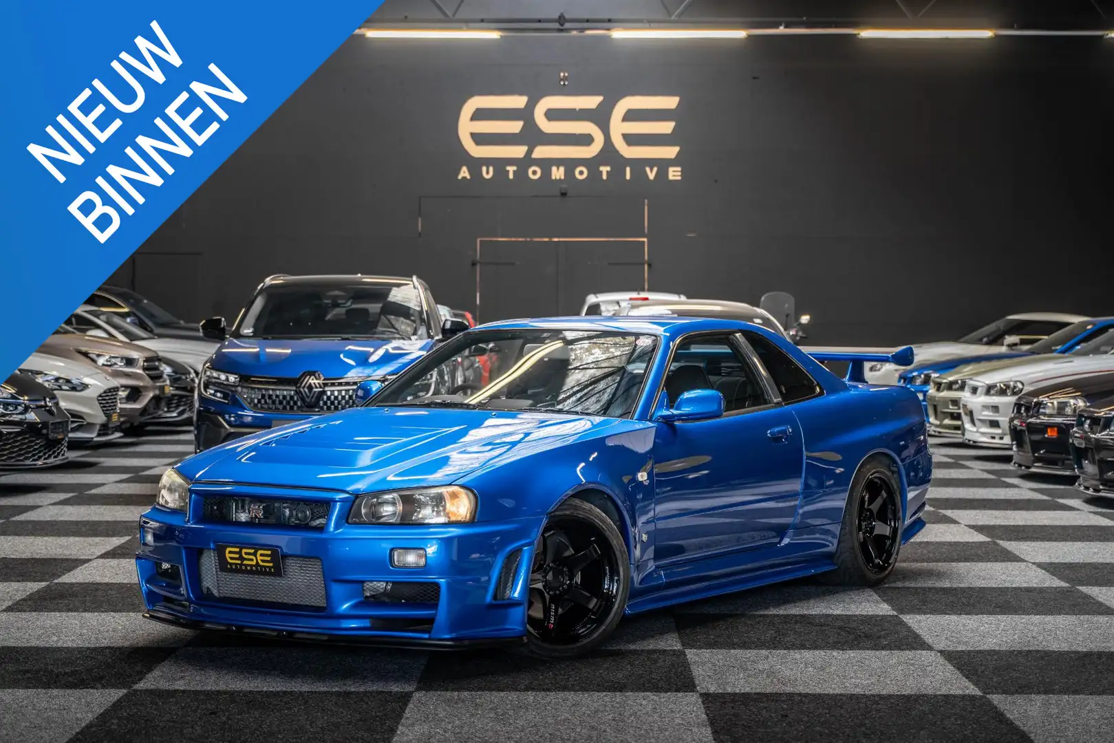 Nissan Skyline R34 GTR V-spec Bayside Blue Blauw - 1