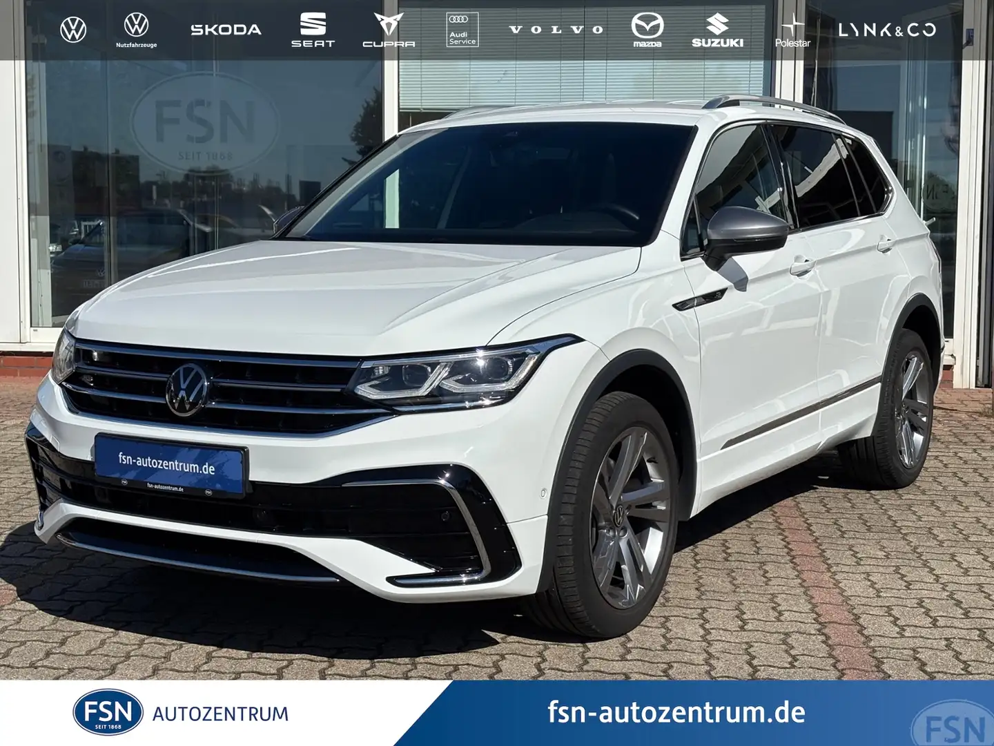 Volkswagen Tiguan Allspace R-Line 2.0 TDI DSG 4M Matrix AHK RFK HeadUp EasyO Weiß - 1
