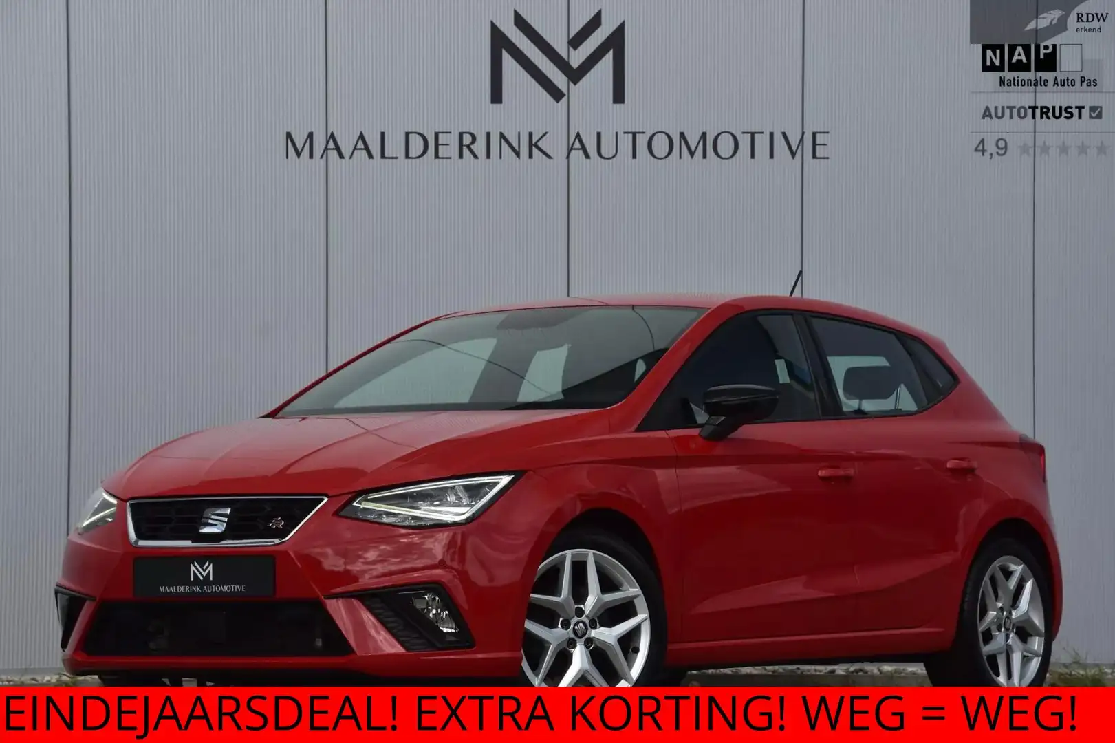 SEAT Ibiza 1.0 TSI Automaat FR Beats, Camera, Stoelverwarming Rood - 1