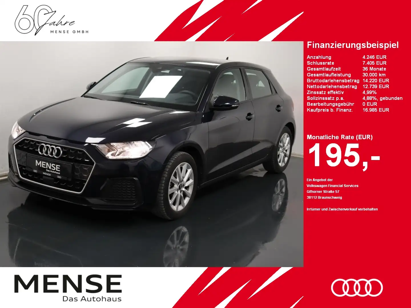 Audi A1 Sportback 25 TFSI Advanced |VirtualCP Blauw - 1