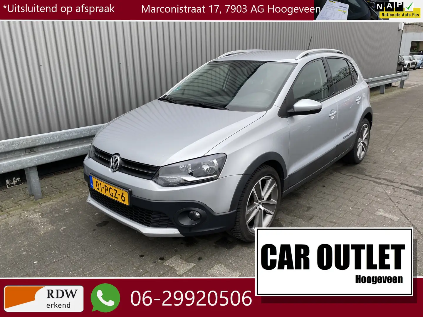 Volkswagen Polo Cross 1.4-16V 5-Drs, A/C, CC, LM, – Inruil Mogelijk – Gri - 1