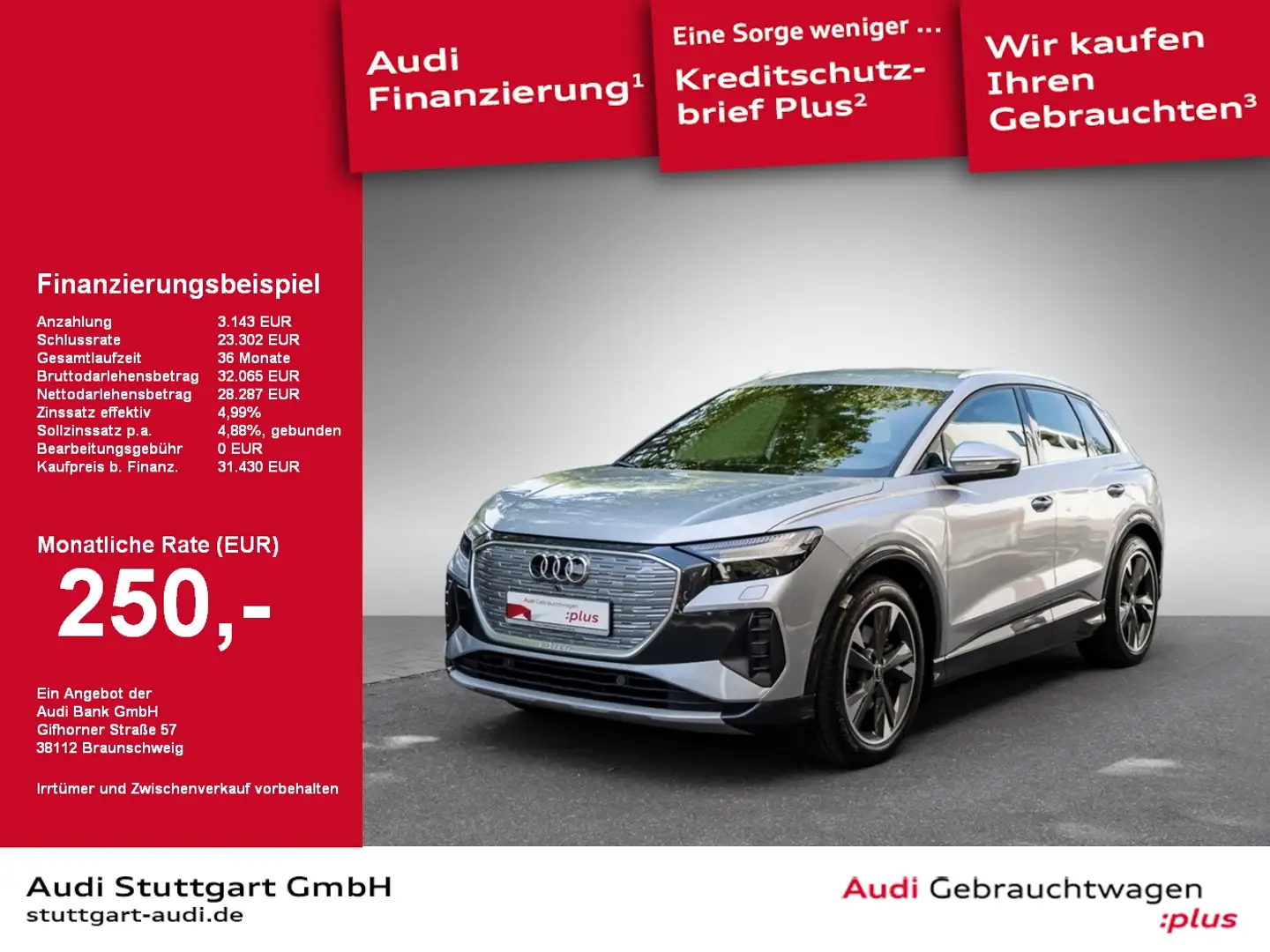 Audi Q4 e-tron Q4 40 e-tron advanced S line Matrix SONOS 20'' Argintiu - 1