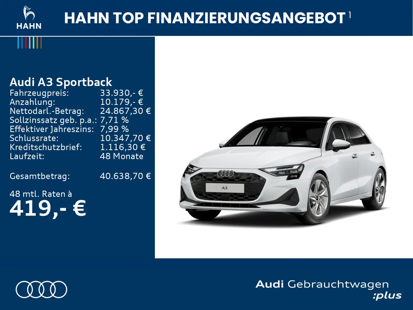 Audi A3 30 TDI Matrix Navi CAM Standh Pano Weiß - 2