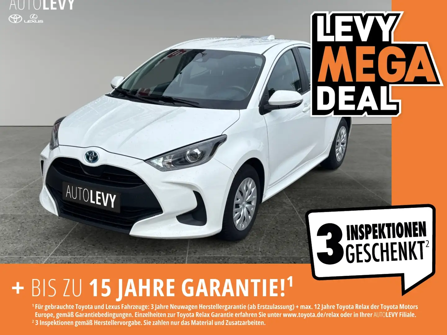 Toyota Yaris 1.5 Hybrid *CARPLAY*AA*ALLWETTER* Beyaz - 1