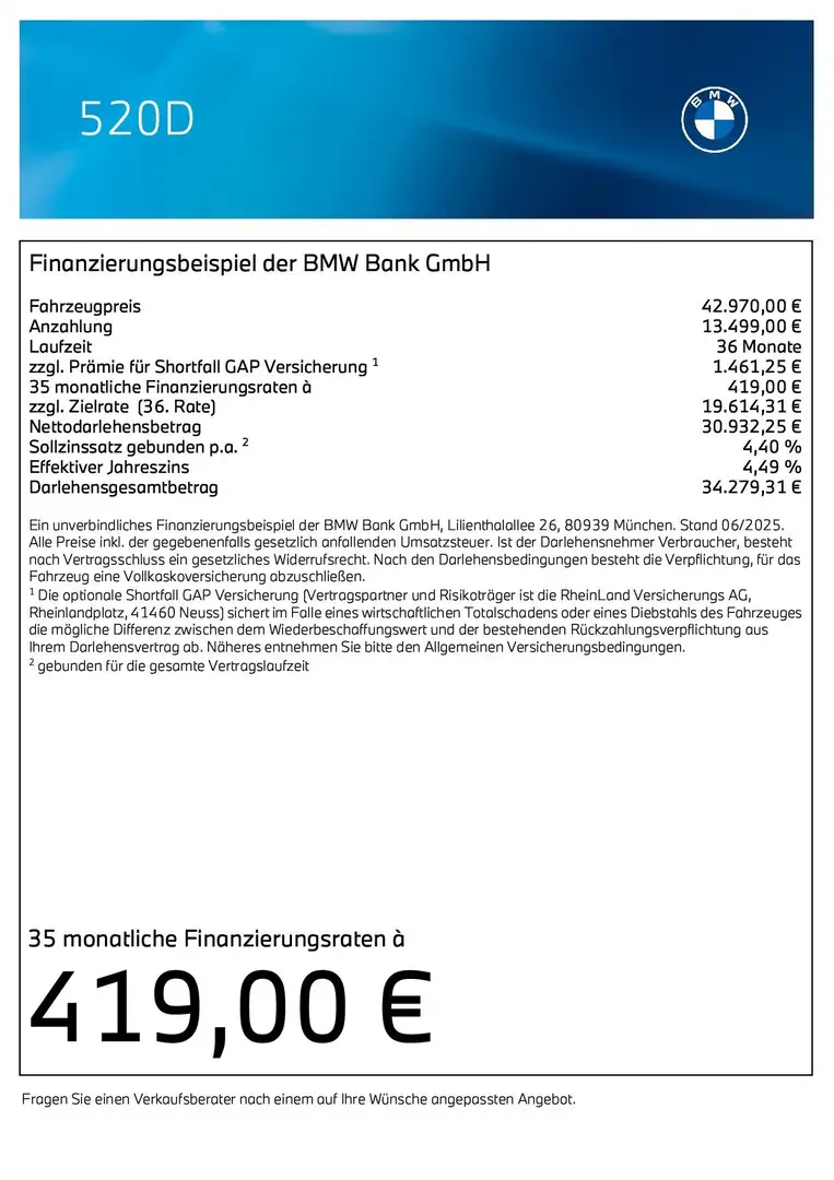 BMW 520 d Touring Head-Up HiFi DAB LED WLAN Schwarz - 2