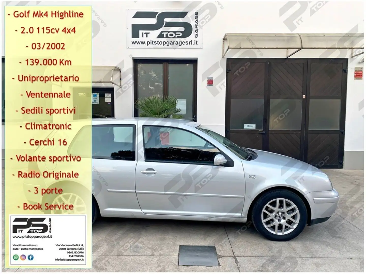 Volkswagen Golf Golf 2.0 Highline 115cv 4motion 4x4 Unipro Argento - 1