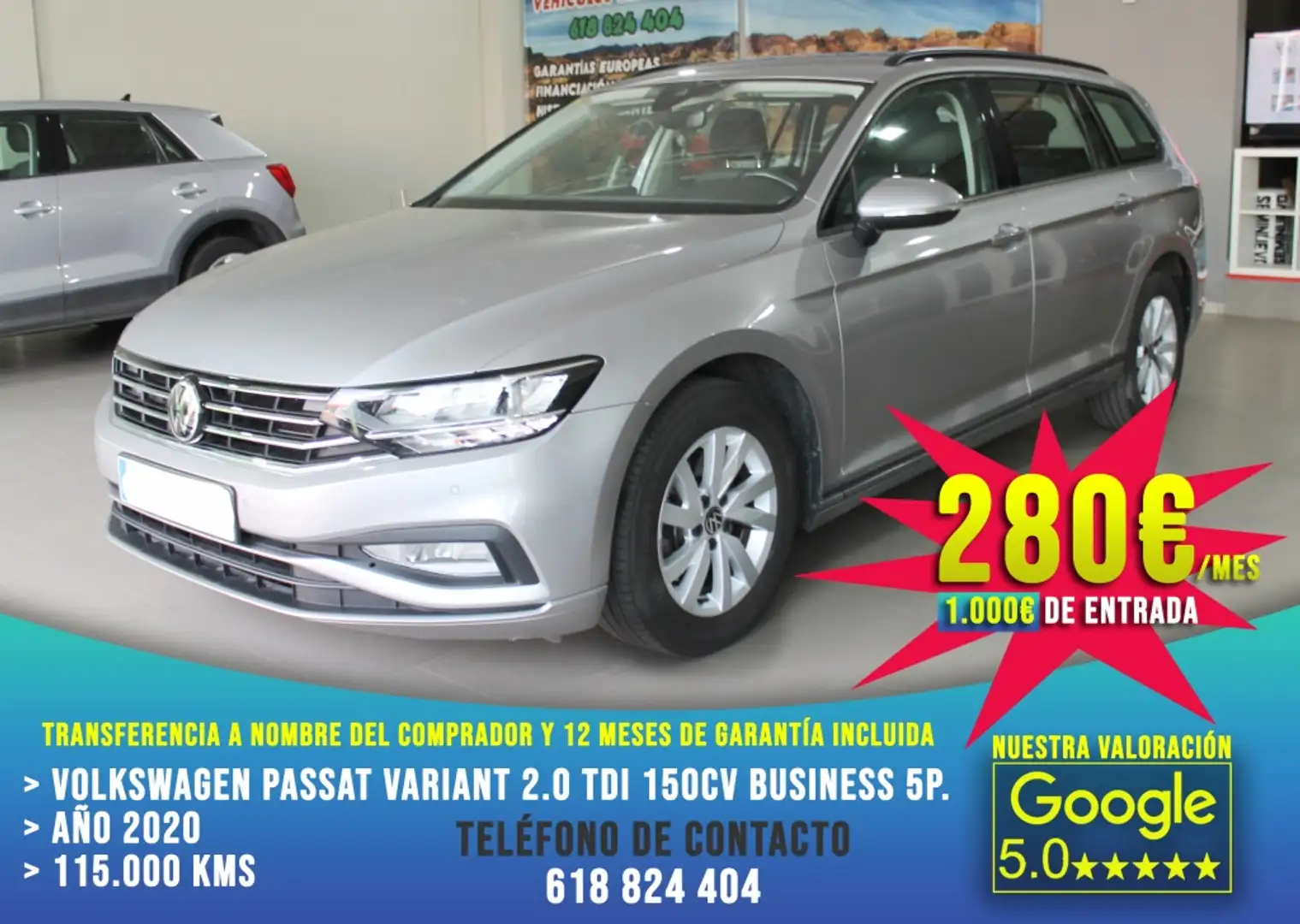 Volkswagen Passat Variant 2.0TDI EVO Executive 110kW Gris - 1