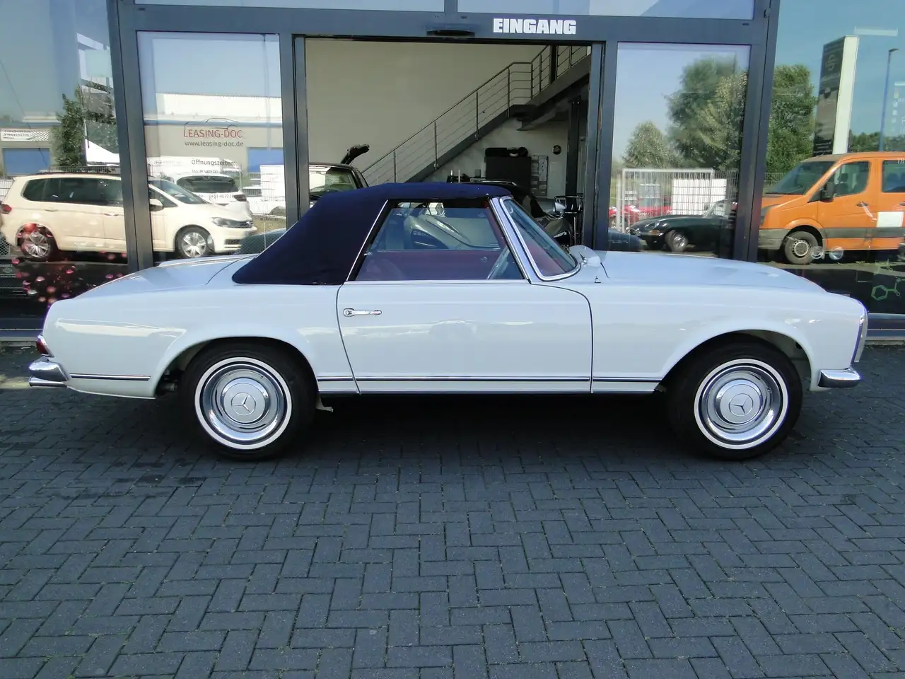 Mercedes-Benz 230 SL PAGODE W113 DEUTSCHES FAHRZEUG LEDER ROT, foto 11