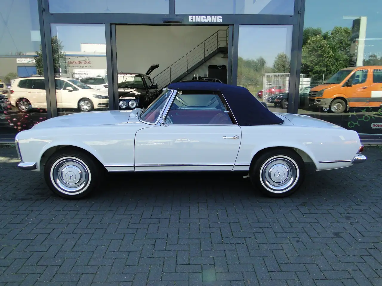 Mercedes-Benz 230 SL PAGODE W113 DEUTSCHES FAHRZEUG LEDER ROT, foto 3