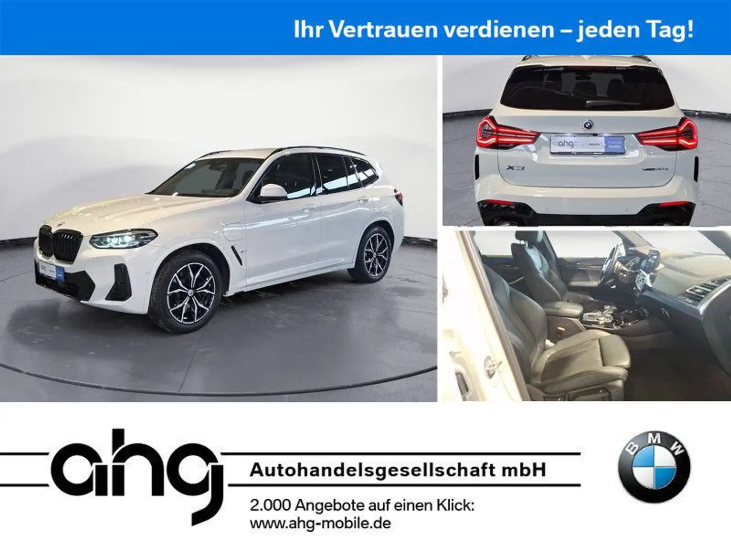 BMW X3 xDrive30e M Sport H&K Navi Komfortzugang ACC Weiß - 1
