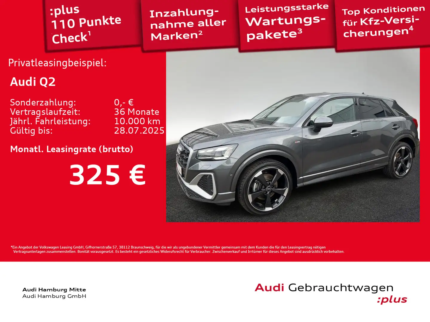 Audi Q2 40 TFSI S line quattro S tronic AHK Sitzhzg M Grigio - 1